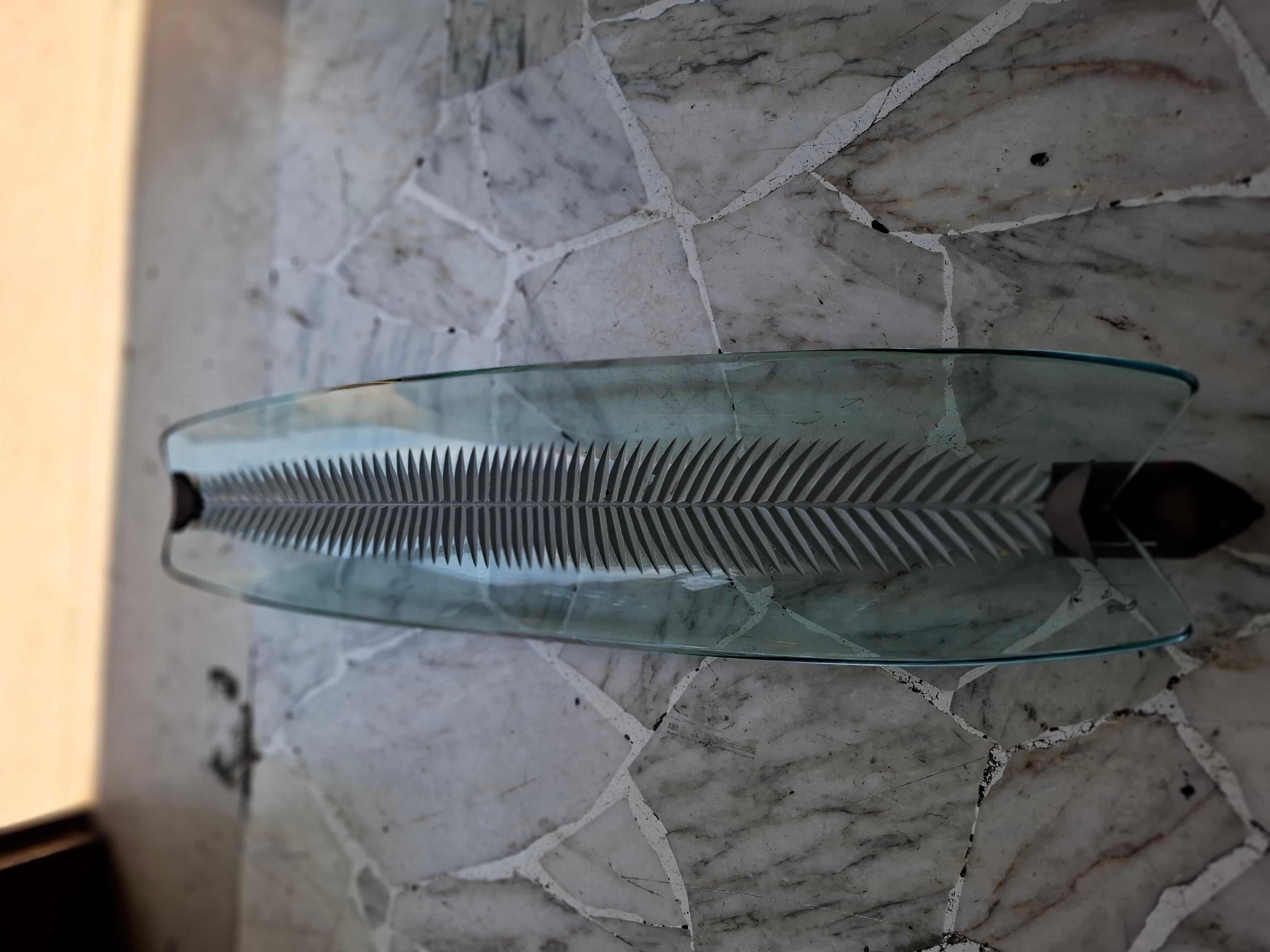 FONTANA ARTE SCONCE/Lámpara de techo Vidrio Latón 1950 Italia en venta 4