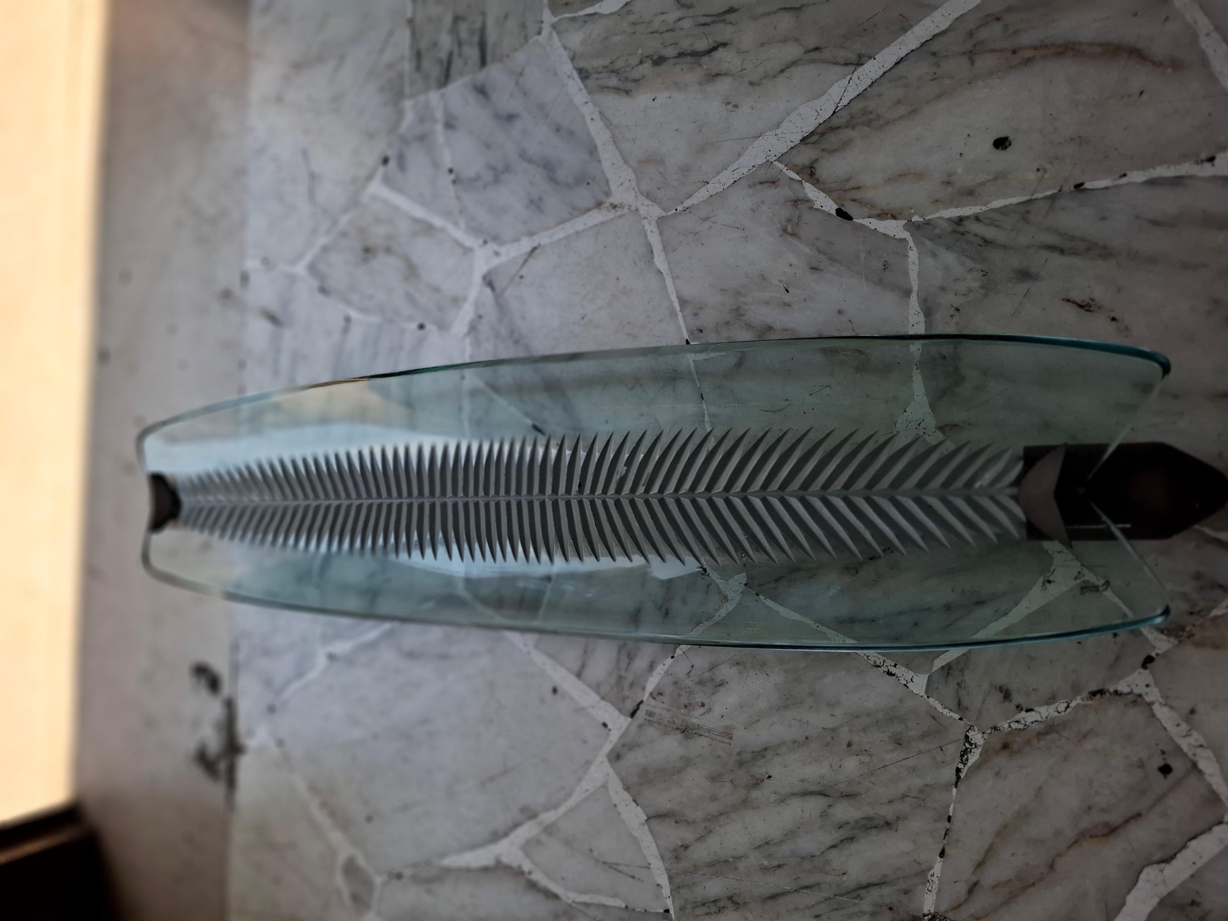 FONTANA ARTE SCONCE/Lámpara de techo Vidrio Latón 1950 Italia en venta 5