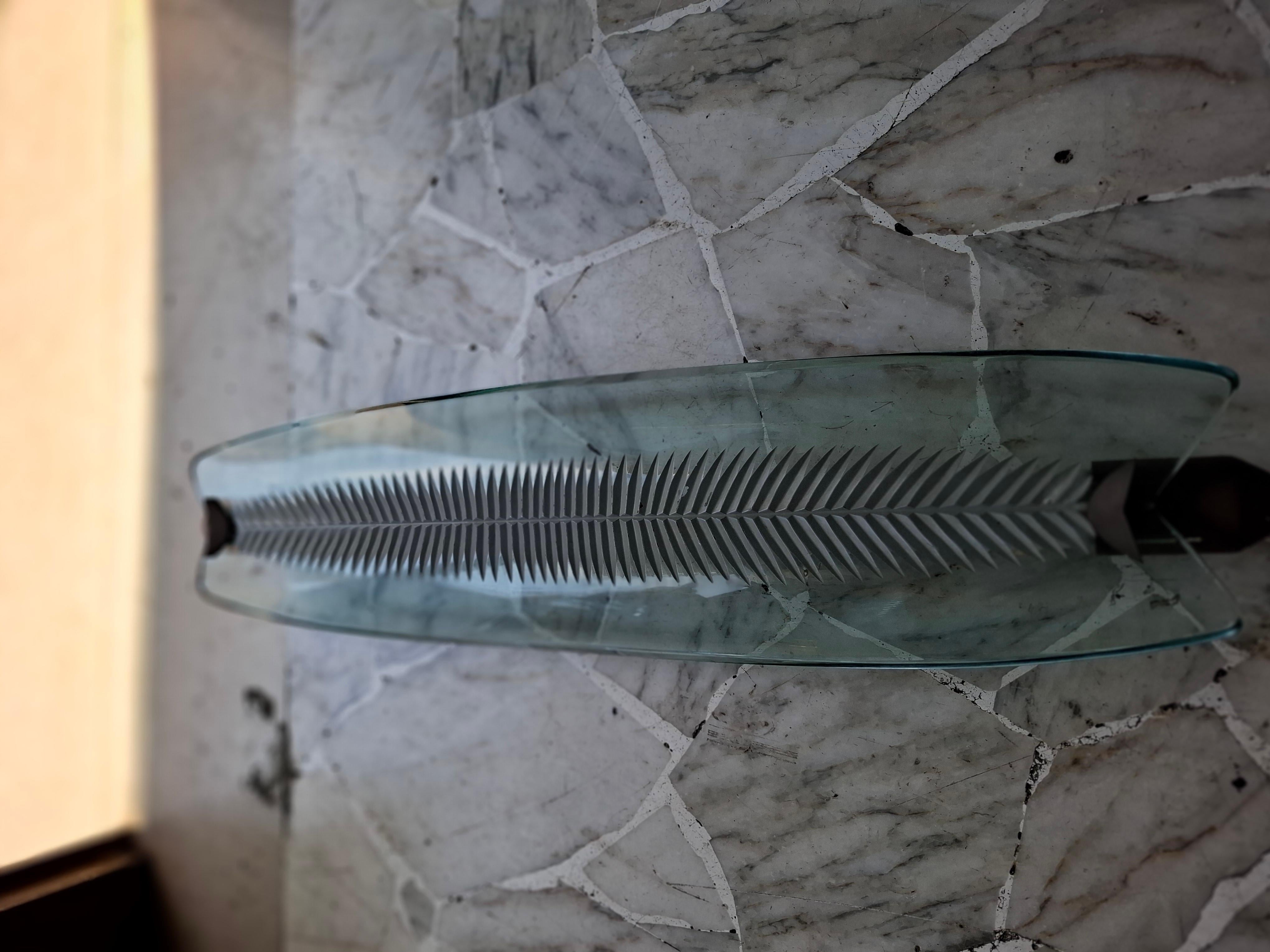 FONTANA ARTE SCONCE/Lámpara de techo Vidrio Latón 1950 Italia en venta 6