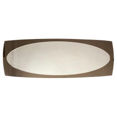 Fontana Arte smoked double-glass mirror, Italy, circa 1970