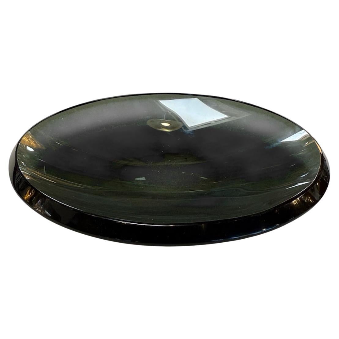 Fontana Arte Tafelaufsatz aus Rauchglas, Italien, 1970er Jahre