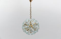 Snowflake Lamp in Gold and Glass in the by Zero Quattro, 1960s Italy