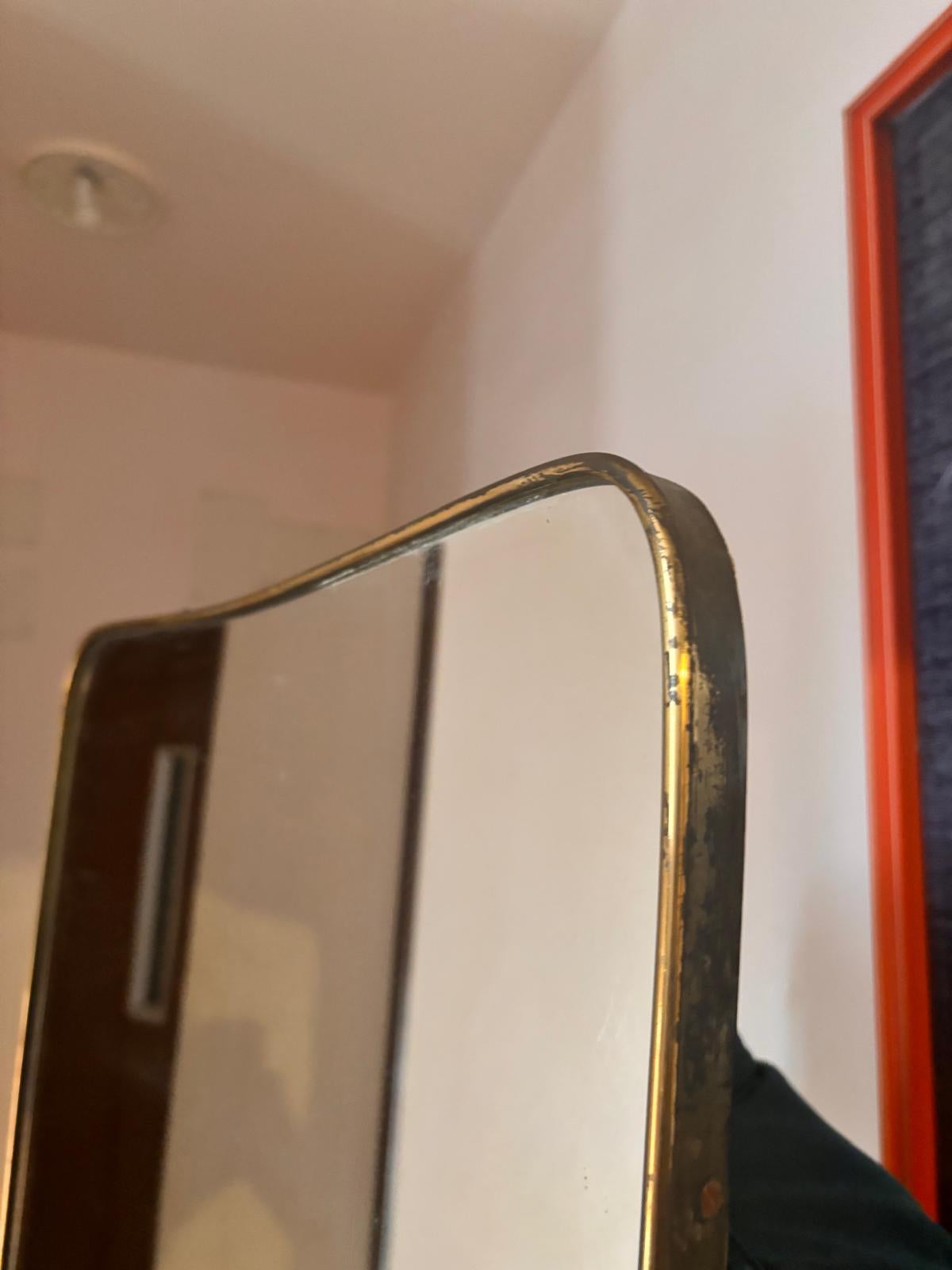 Gio Ponti 1891-1979 Espejo Latón Madera Vidrio, Fontana arte 1950, Italia en venta 1