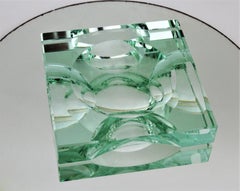 Fontana Arte Squared Glass Ashtray / Vide-Poche / Dish, Italy, 1950s