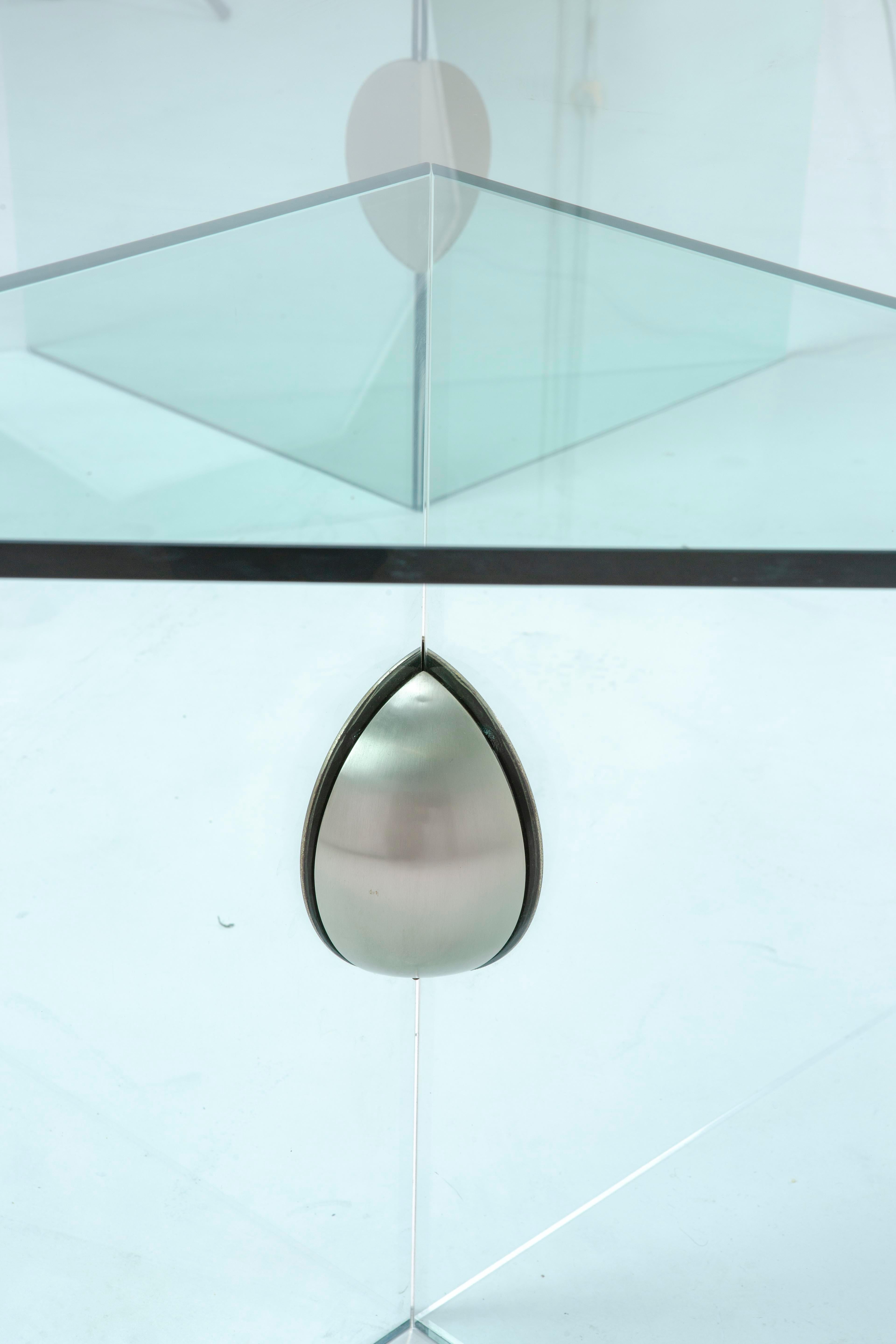 Superbe table de salle à manger en cristal Merlino de Gianni Celada, Fontana Arte, 1969 en vente 5