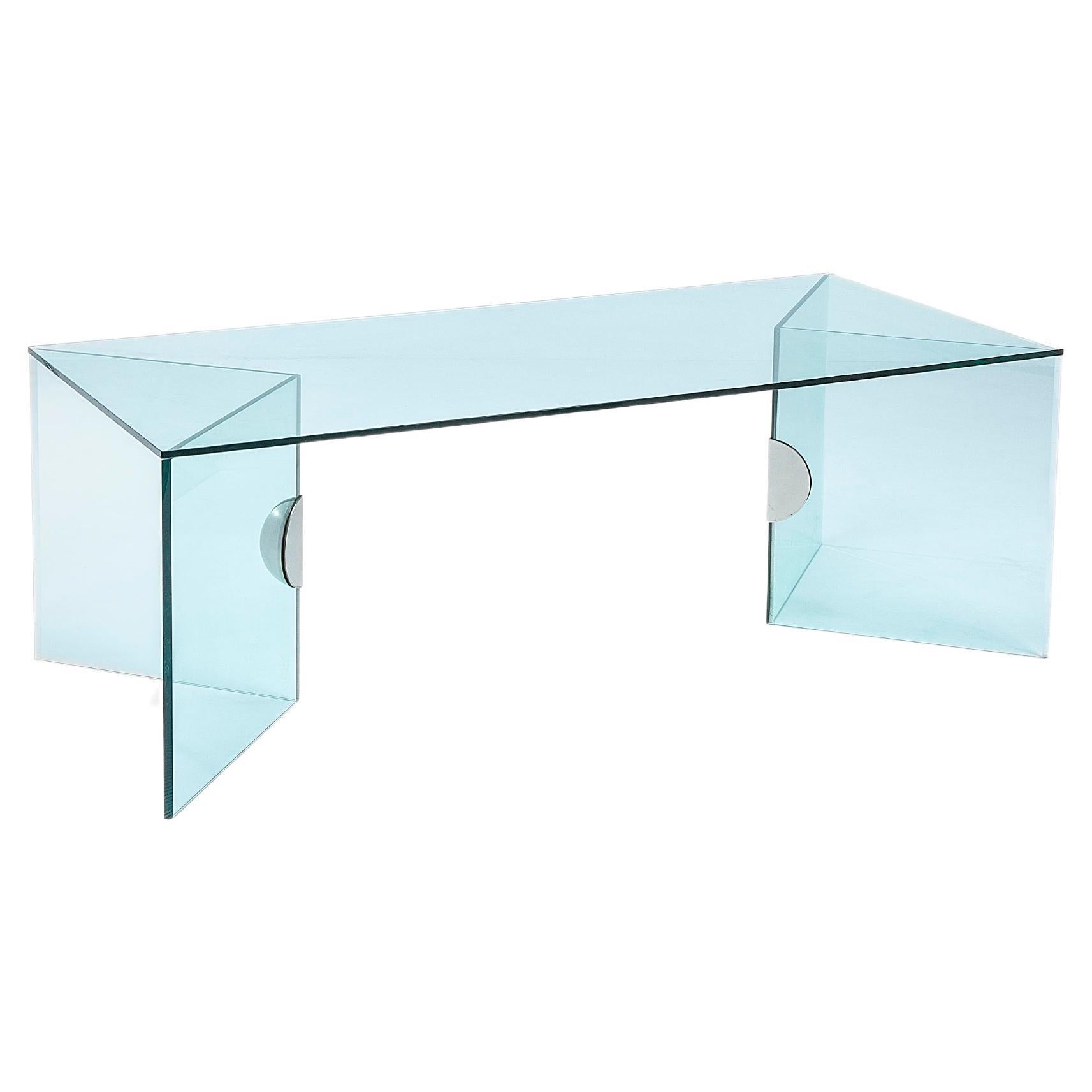 Gianni Celada, Fontana Arte Stunning Merlino crystal dining table, 1969 For Sale
