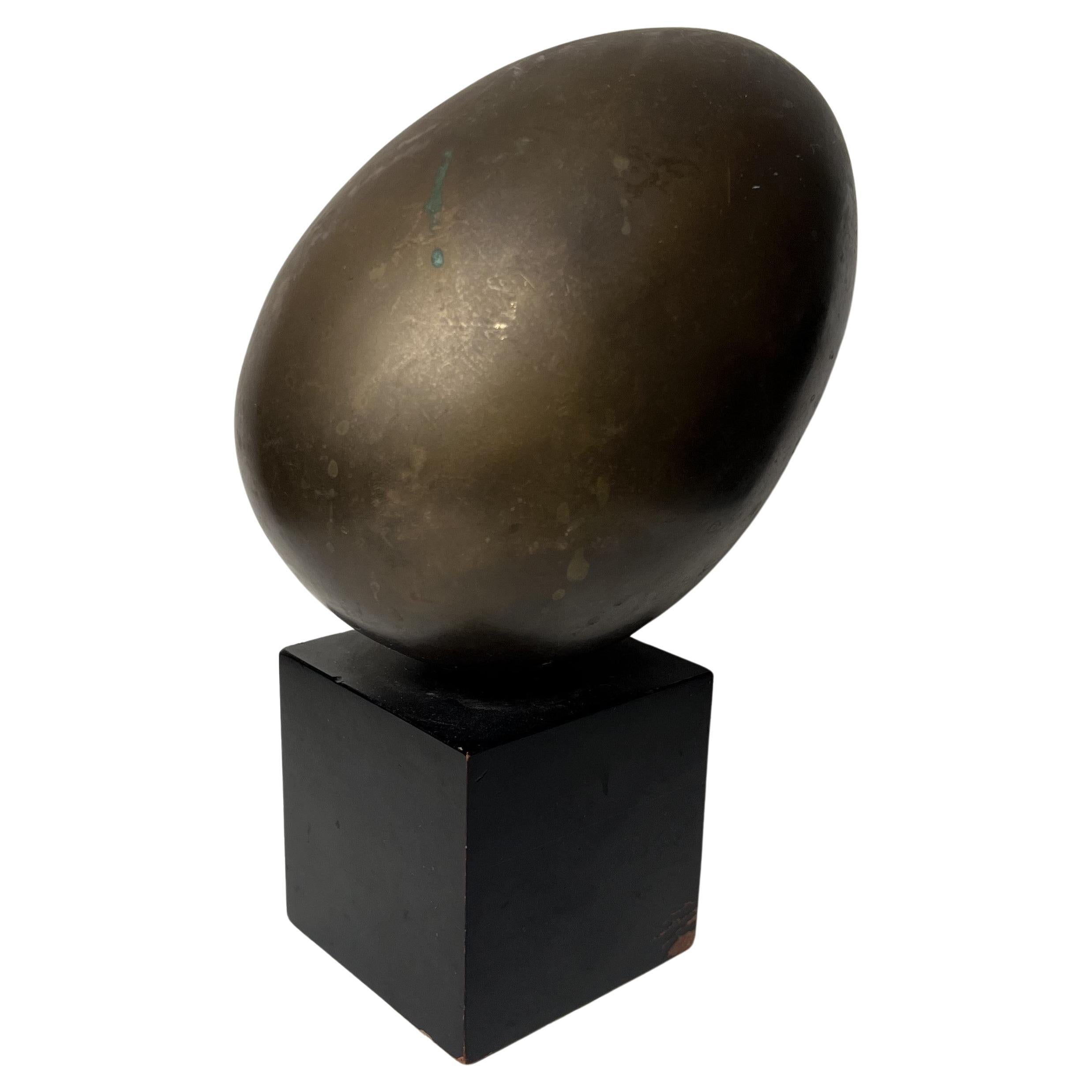 Fontana Arte Style Brass Egg  For Sale