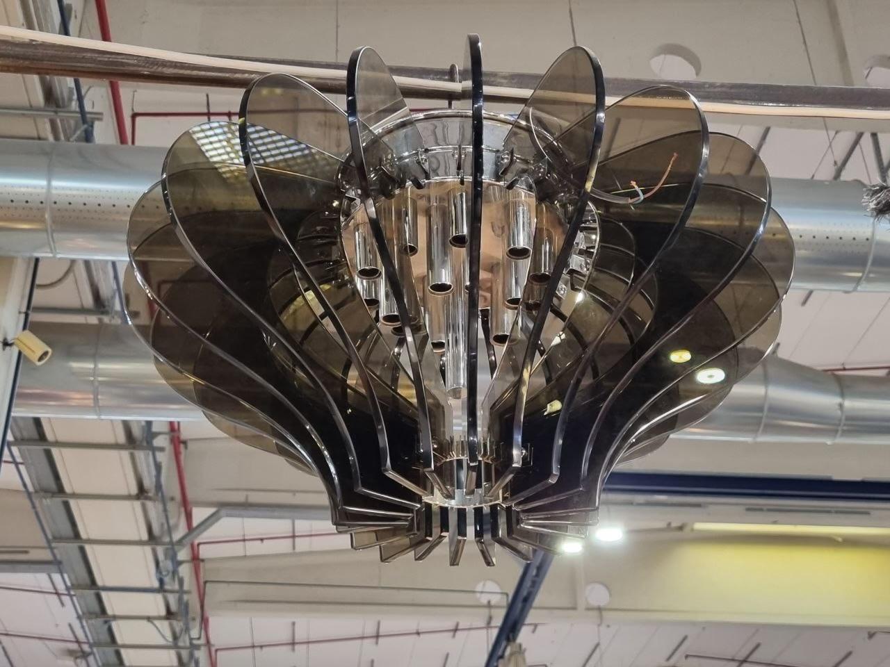 Lámpara de techo estilo Fontana Arte de Veca, Italia Años 60 en venta 4