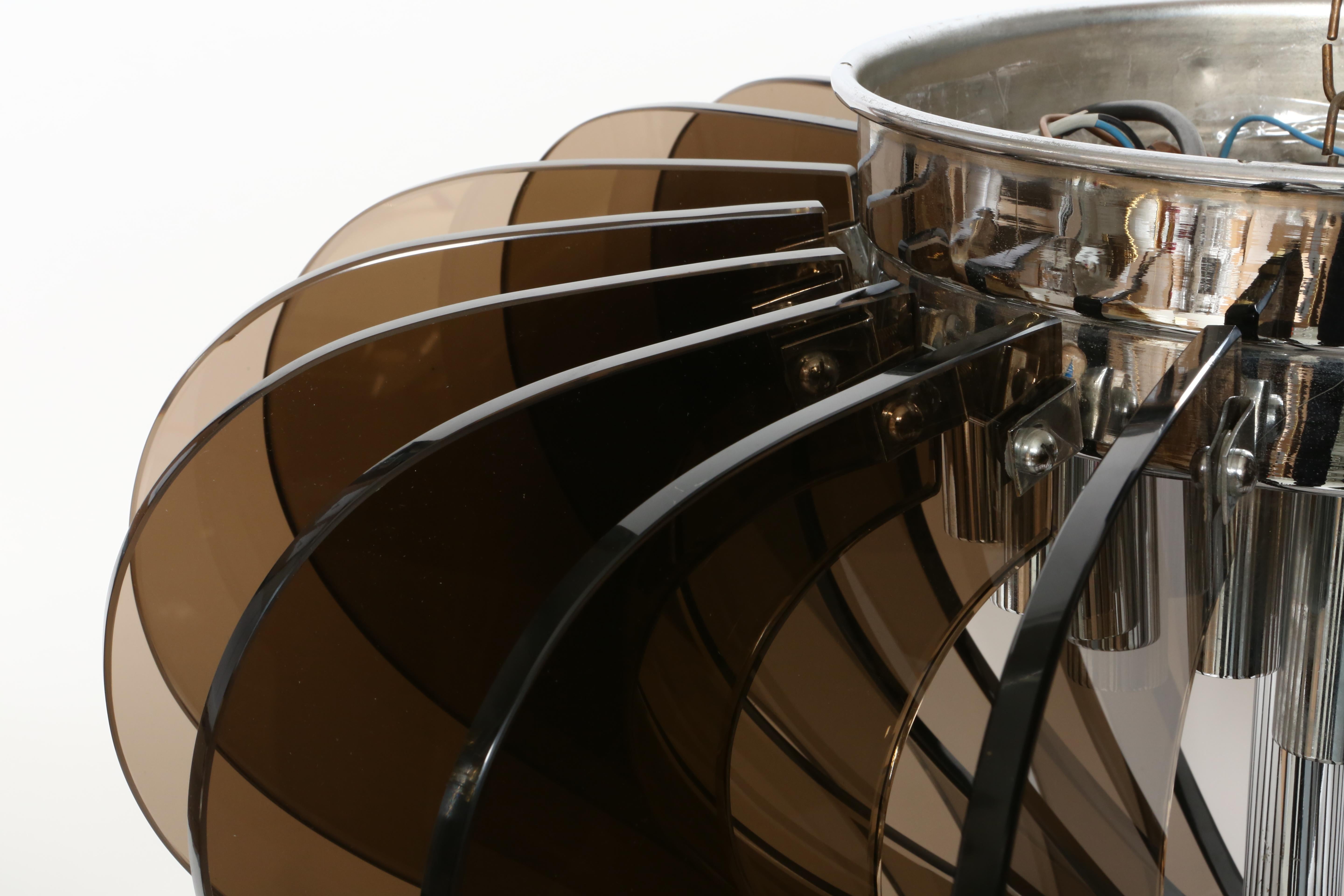 Lámpara de techo estilo Fontana Arte de Veca, Italia Años 60 Italiano en venta