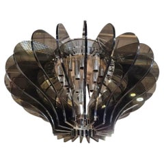 Fontana Arte style ceiling light by Veca, Italy 1960s