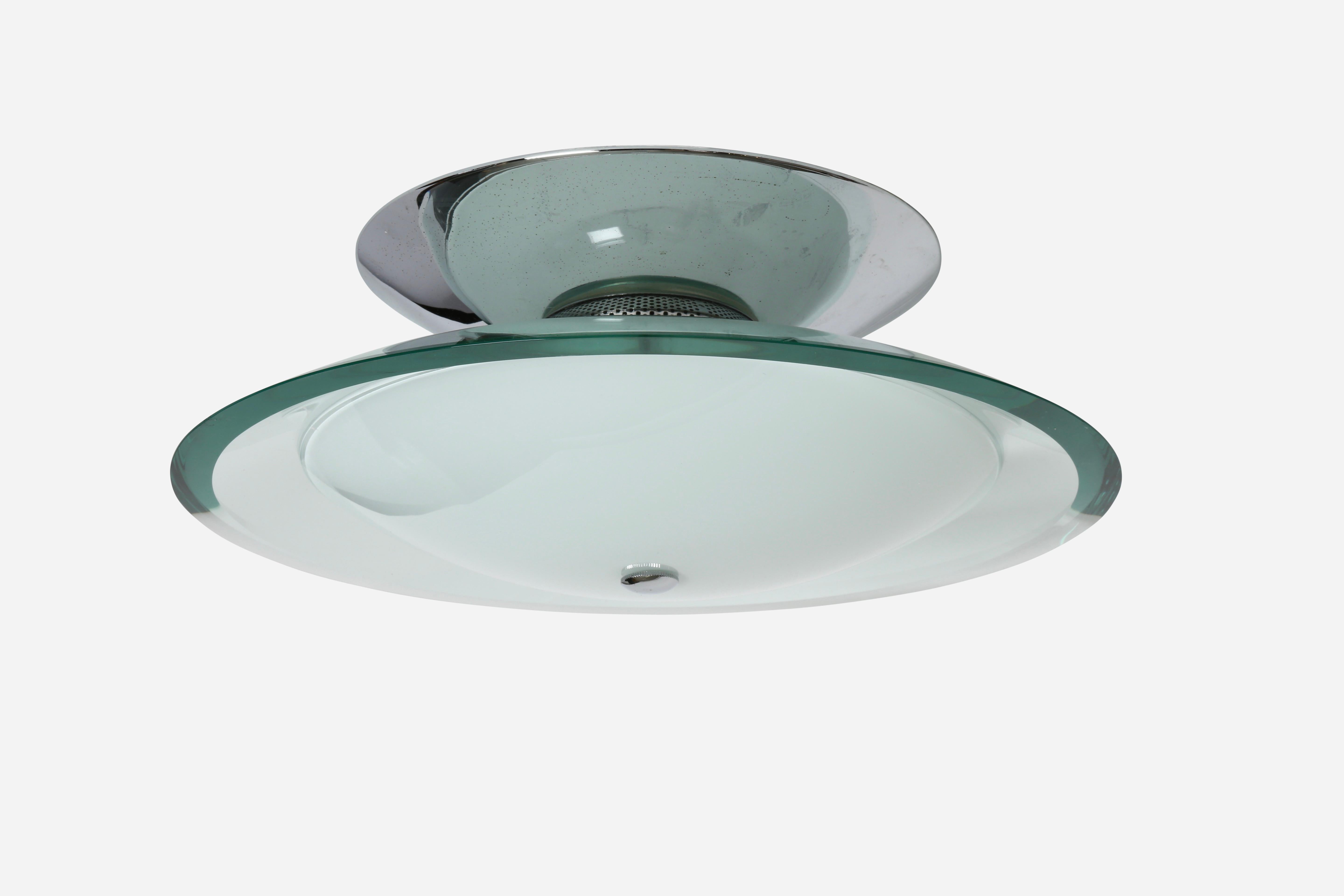 Fontana Arte style ceiling light, Italy circa 1960s For Sale 7