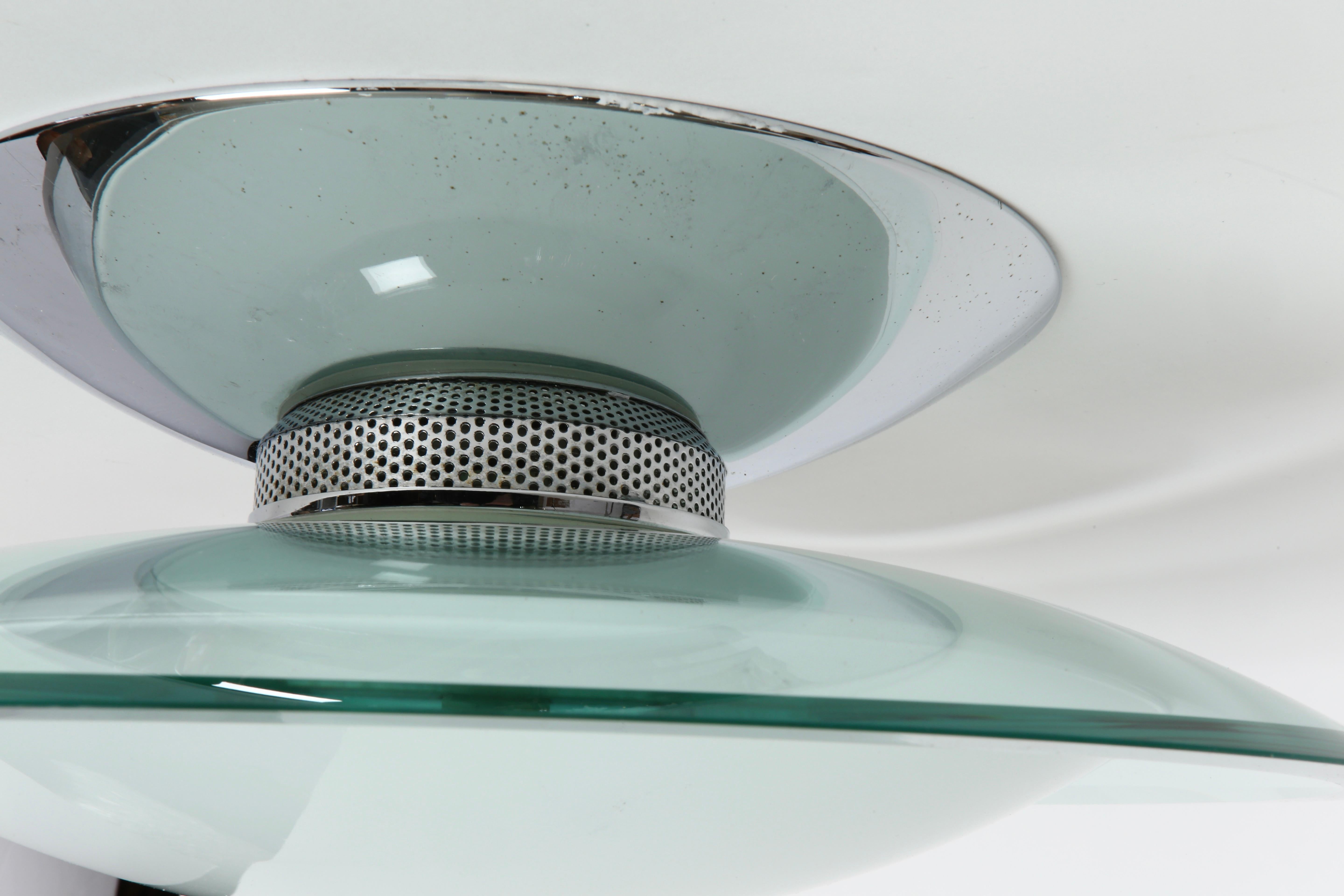 Italian Fontana Arte style ceiling light, Italy circa 1960s For Sale