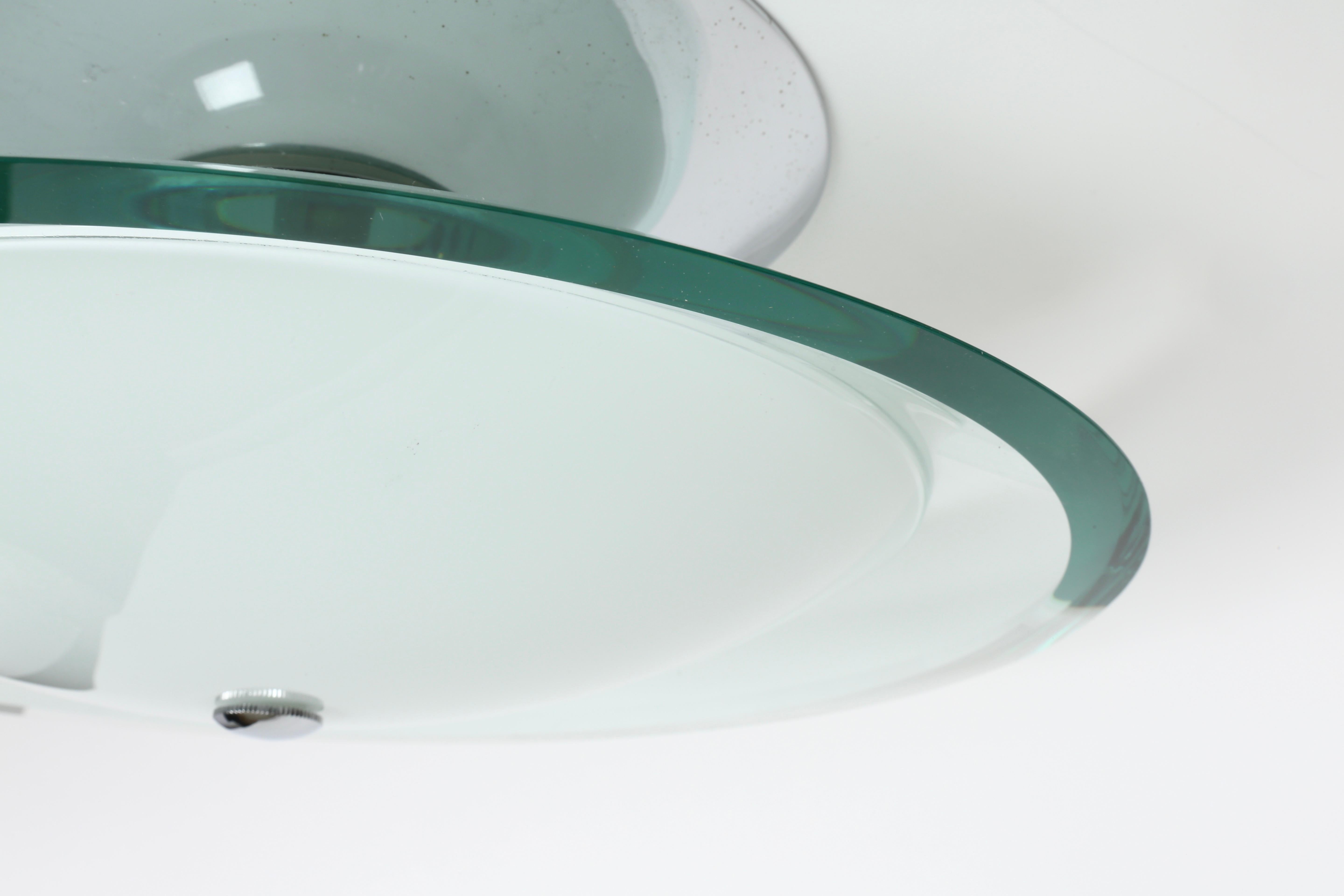 Mid-20th Century Fontana Arte style ceiling light, Italy circa 1960s For Sale