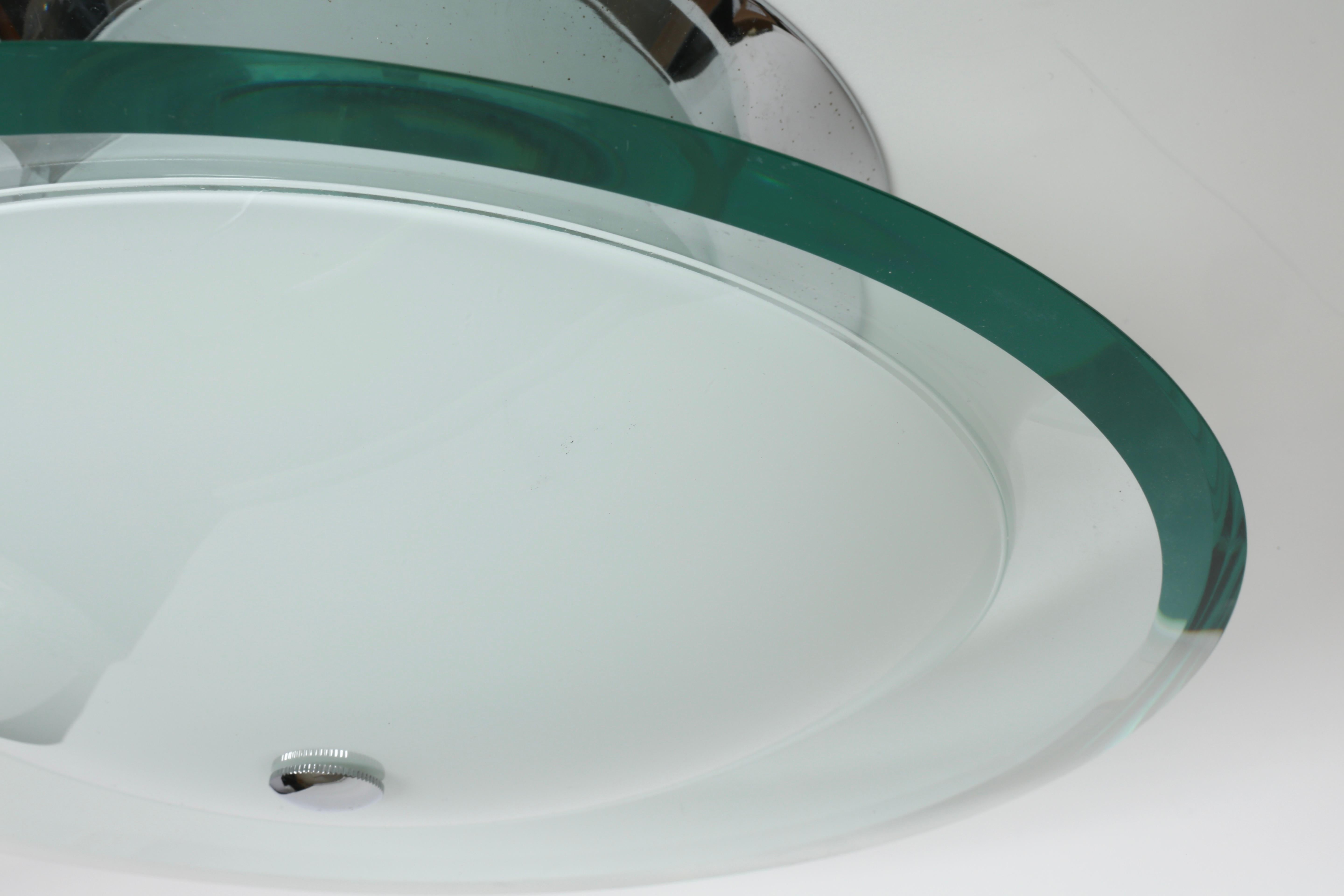 Fontana Arte style ceiling light, Italy circa 1960s For Sale 2