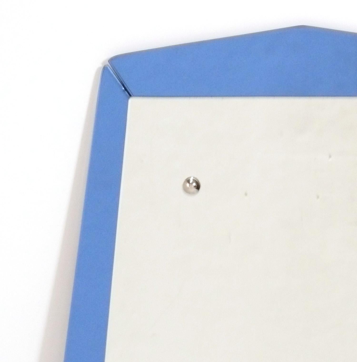 Mid-Century moderno Specchio blu cobalto in stile Fontana Arte 44 