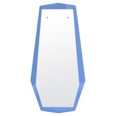 Fontana Arte Style Cobalt Blue Mirror 44"H x 22"W