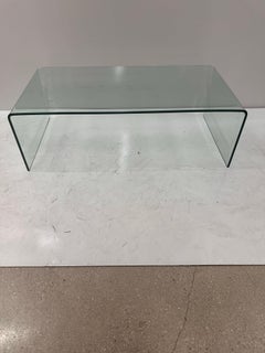 Tavolino in vetro in stile Fontana Arte