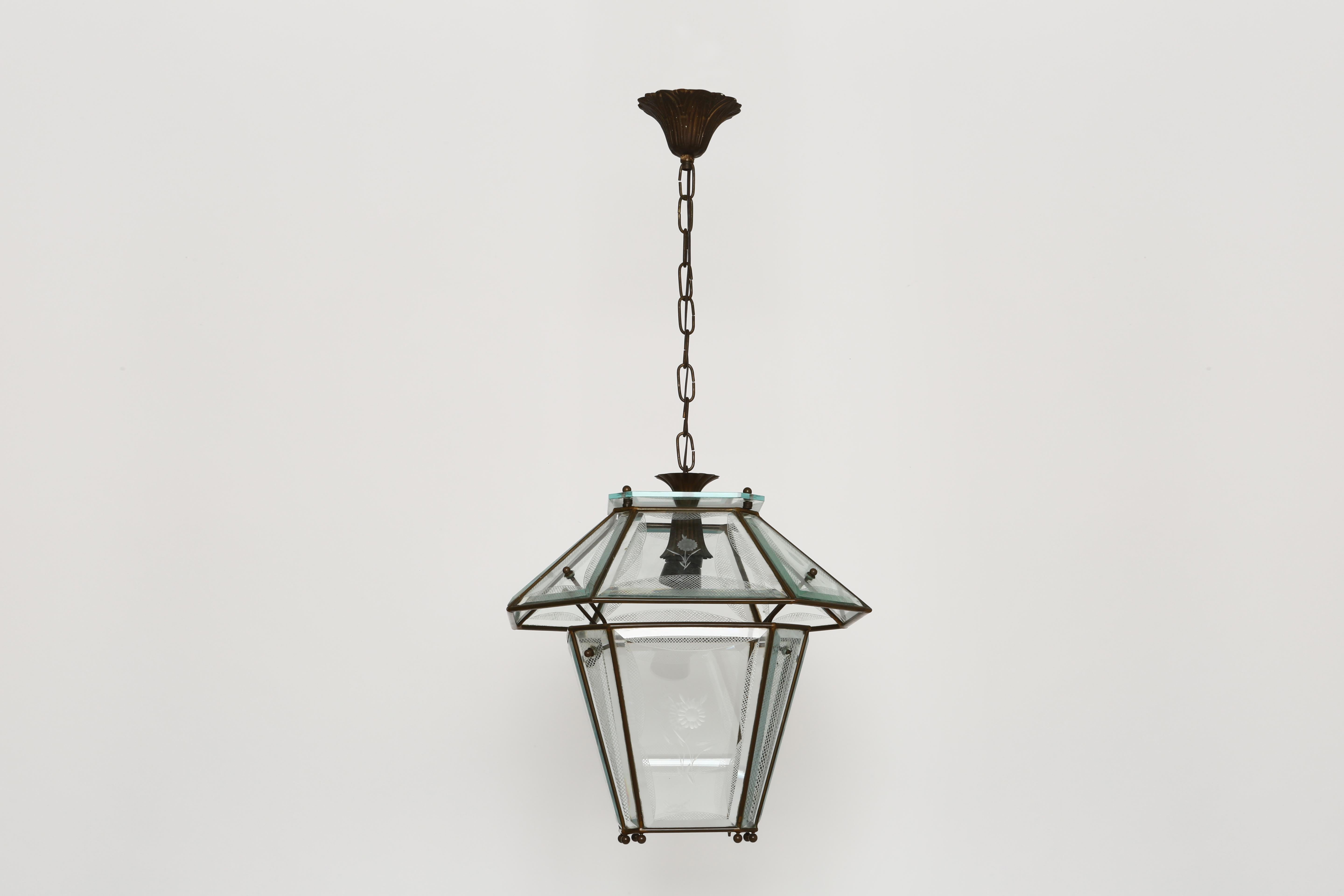 Italian Fontana Arte Style Lantern