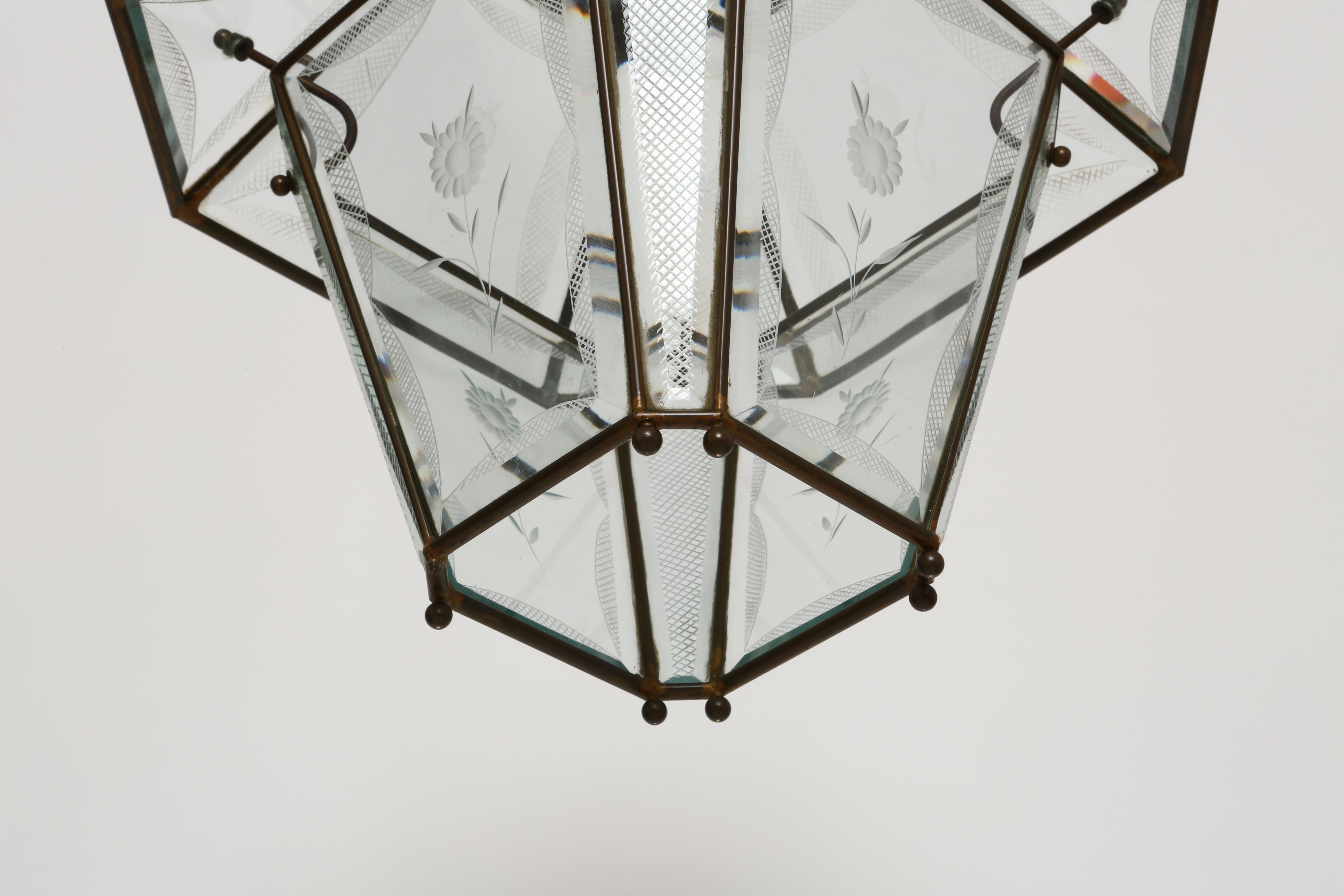 Mid-20th Century Fontana Arte Style Lantern