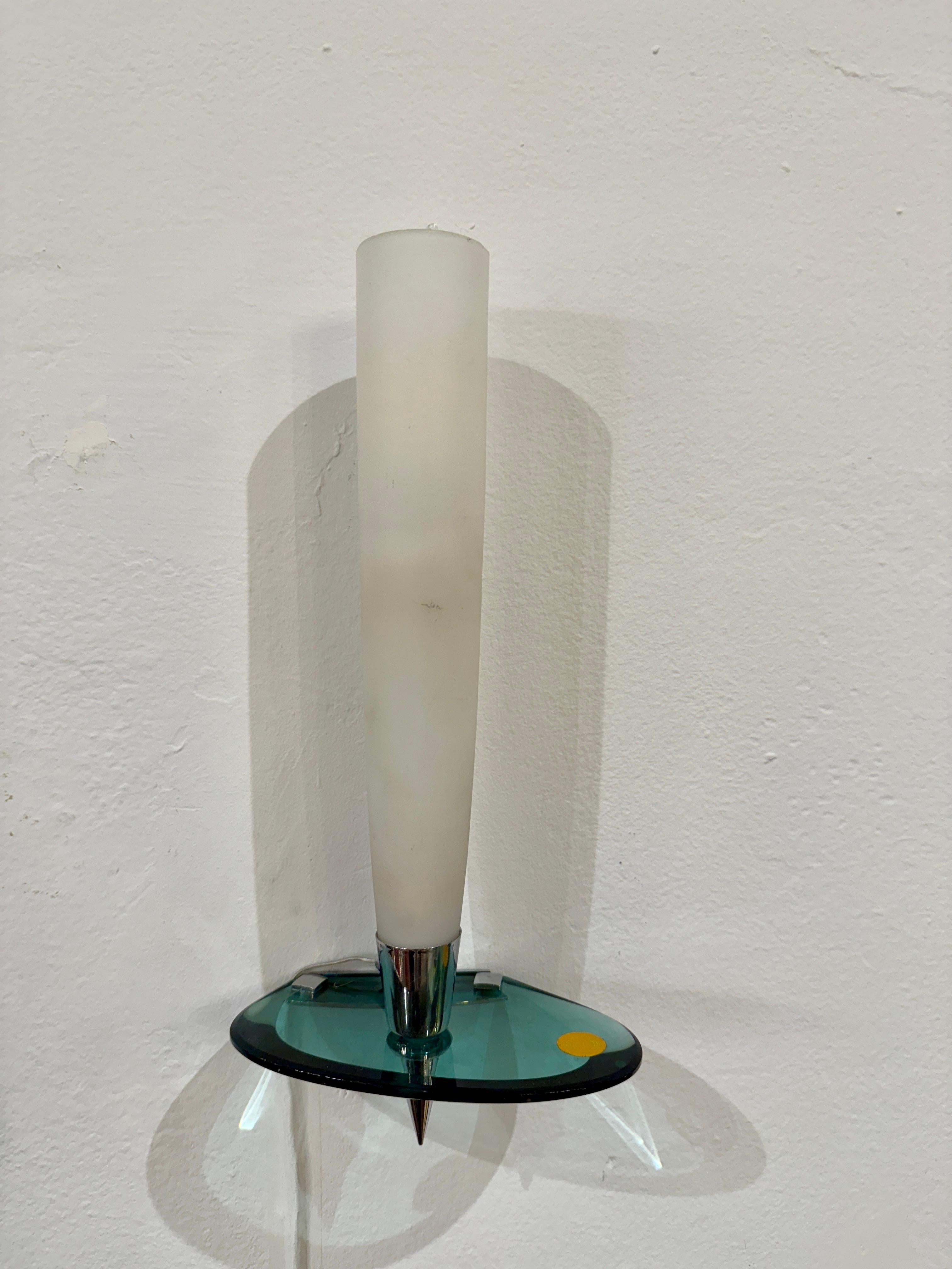 Mid-Century Modern Fontana Arte Style Murano Wall Sconces/ Lights