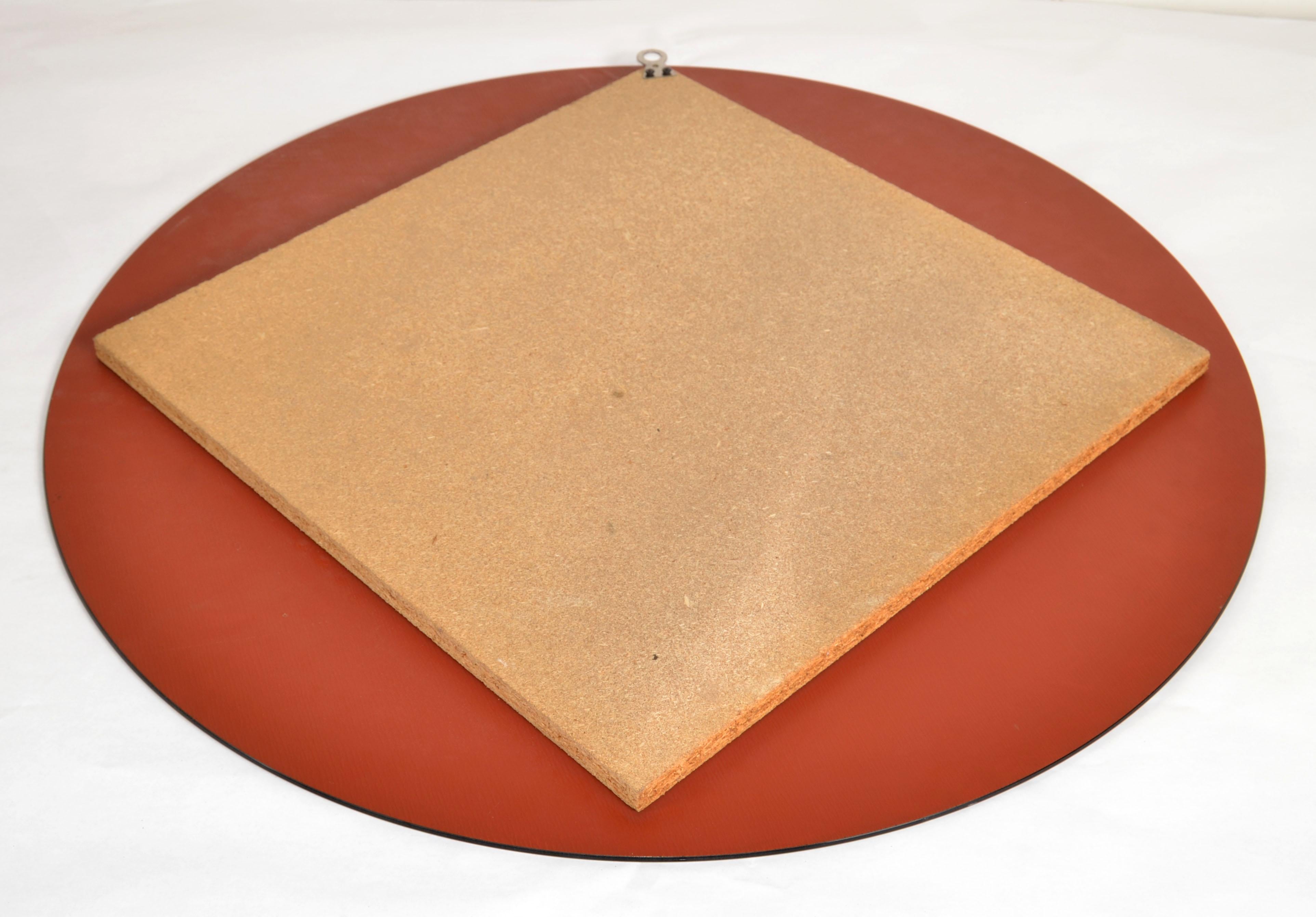 Fontana Arte Style Round Double Glass Wall Mirror Italy Mid-Century Modern 1970 For Sale 7
