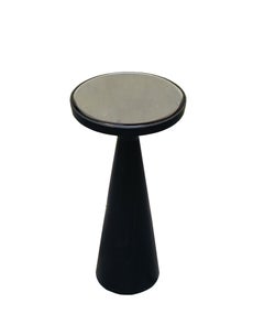 Fontana Arte Style Metal Coffee Table with Mirror Top, Italy 1980s