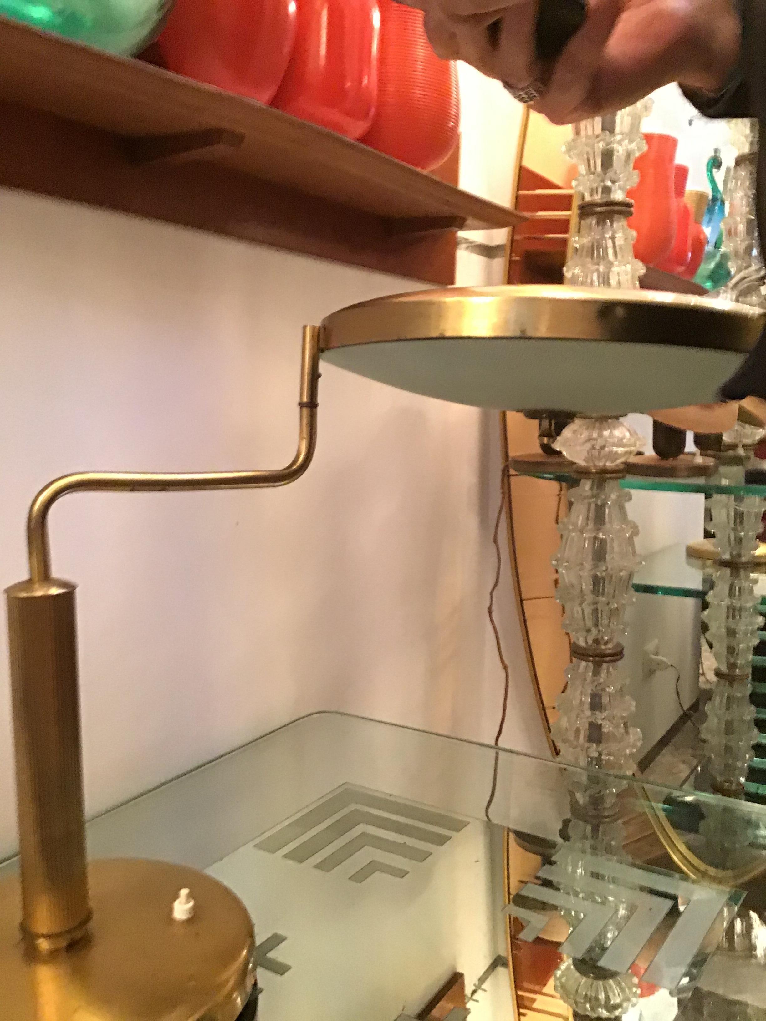 Tischlampe aus Messingglas von Fontana Arte, 1950, Italien im Angebot 4