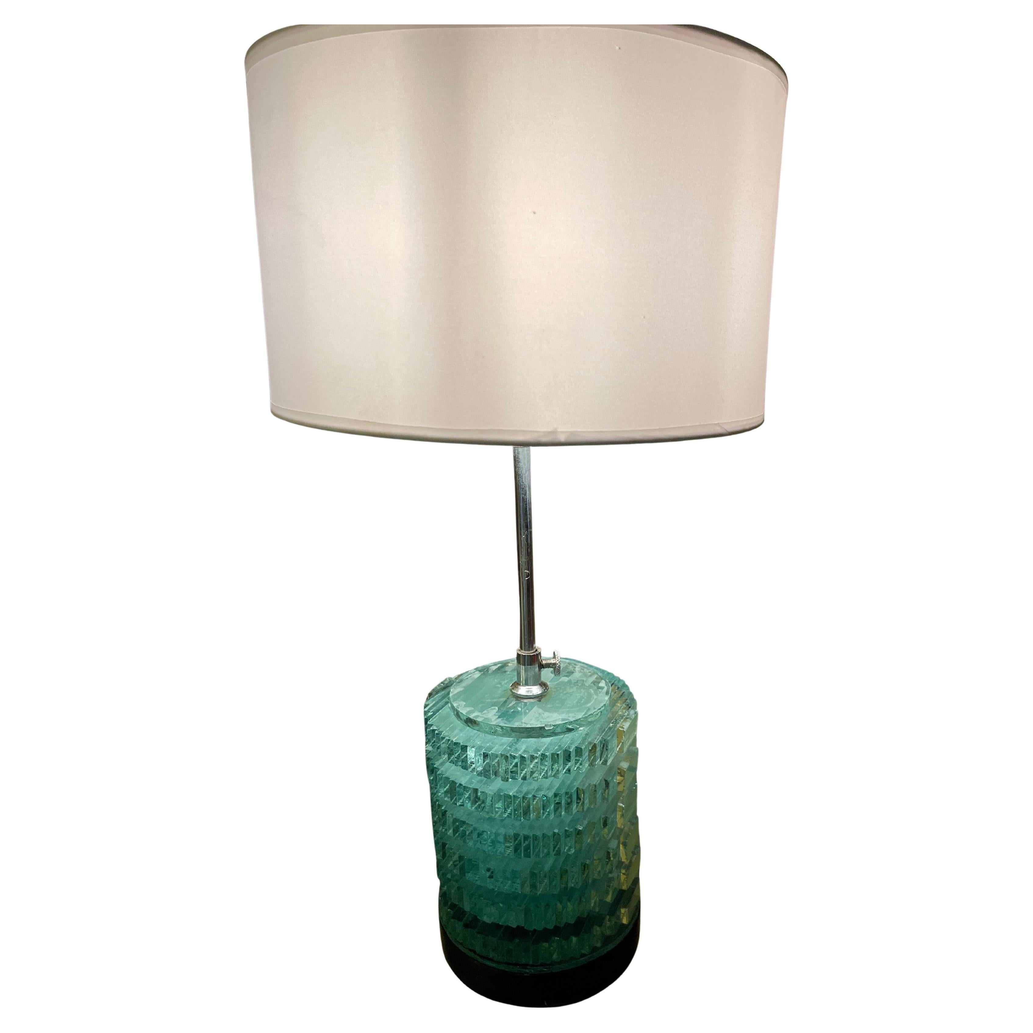 Fontana Arte table lamp Glass unique, Italiy 1960s