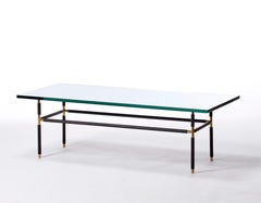 Fontana Arte Coffee Table Mod. 1736 with Mirrored Top, Italy 1950s