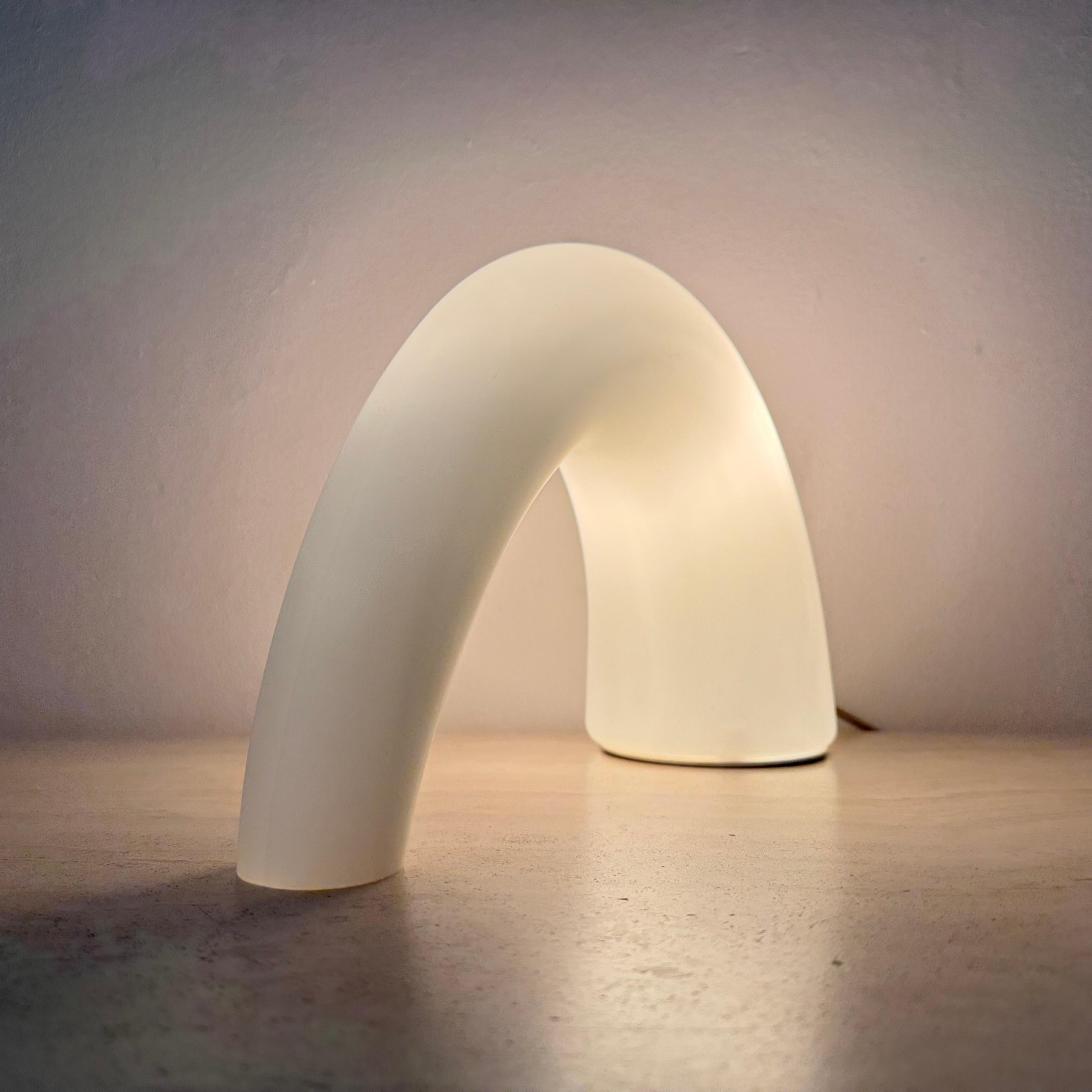 Fontana Arte Thor, lampada da tavolo in vetro, anni '80, Italia in vendita 3