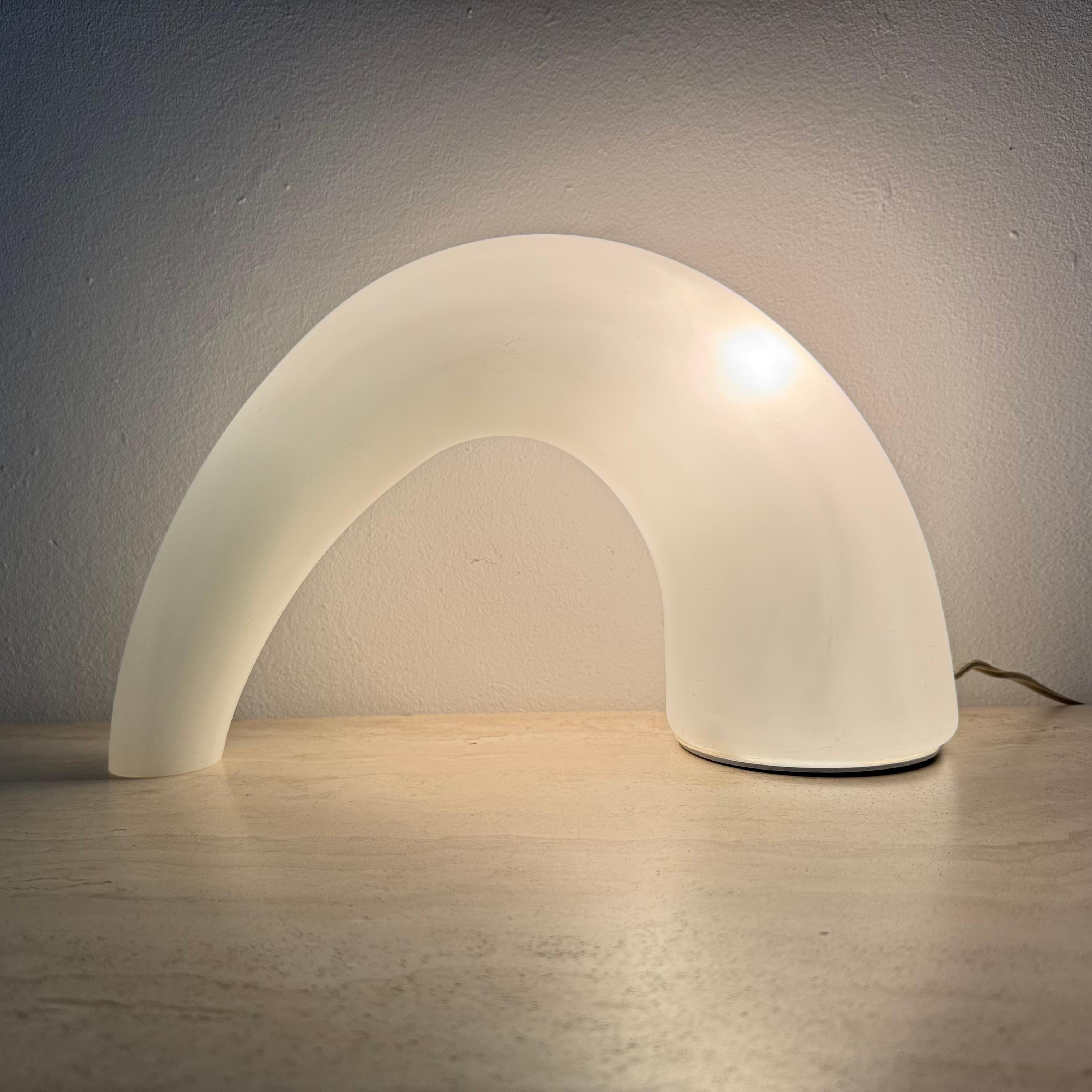 Fontana Arte Thor, lampada da tavolo in vetro, anni '80, Italia in vendita 5