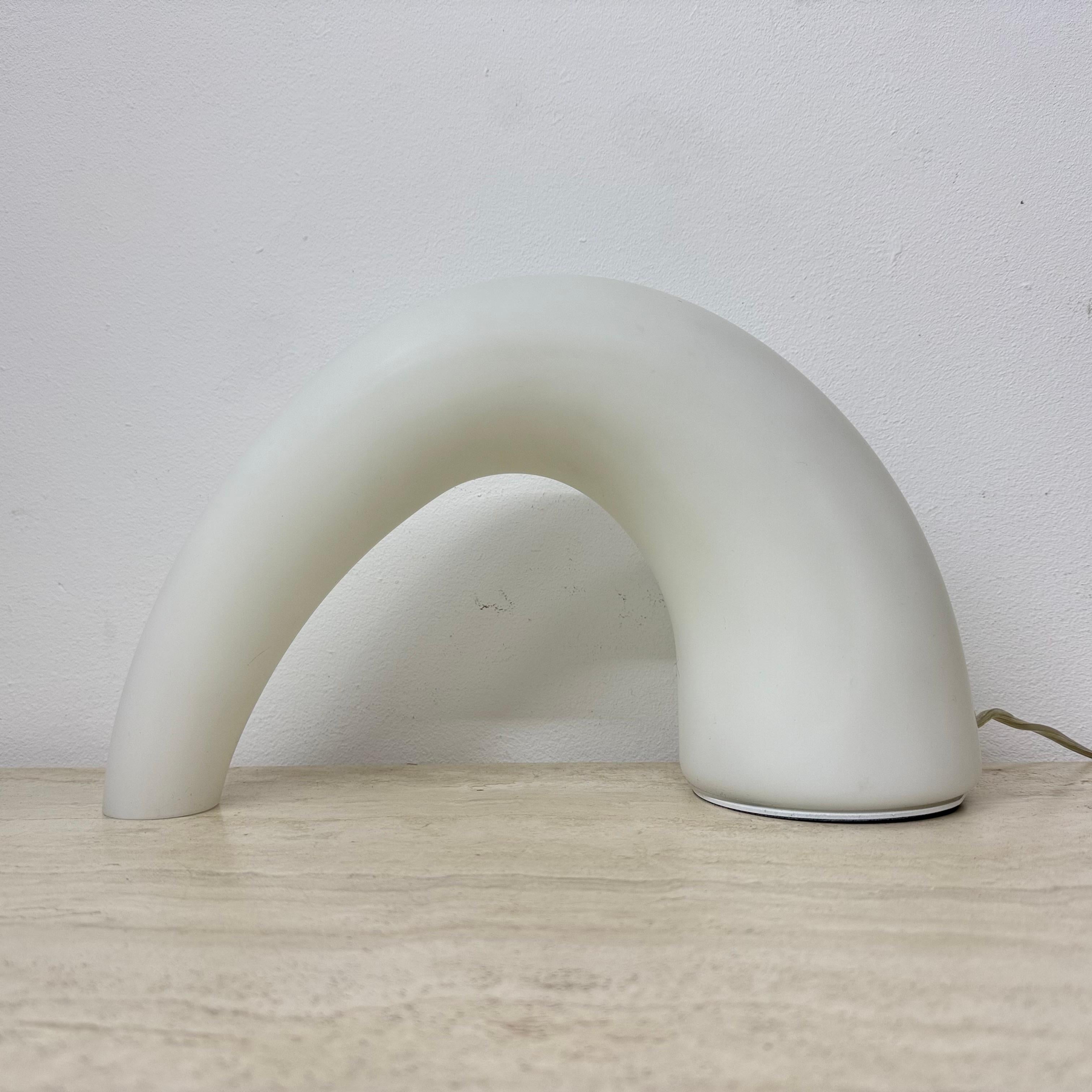 Fontana Arte Thor, lampada da tavolo in vetro, anni '80, Italia in vendita 7