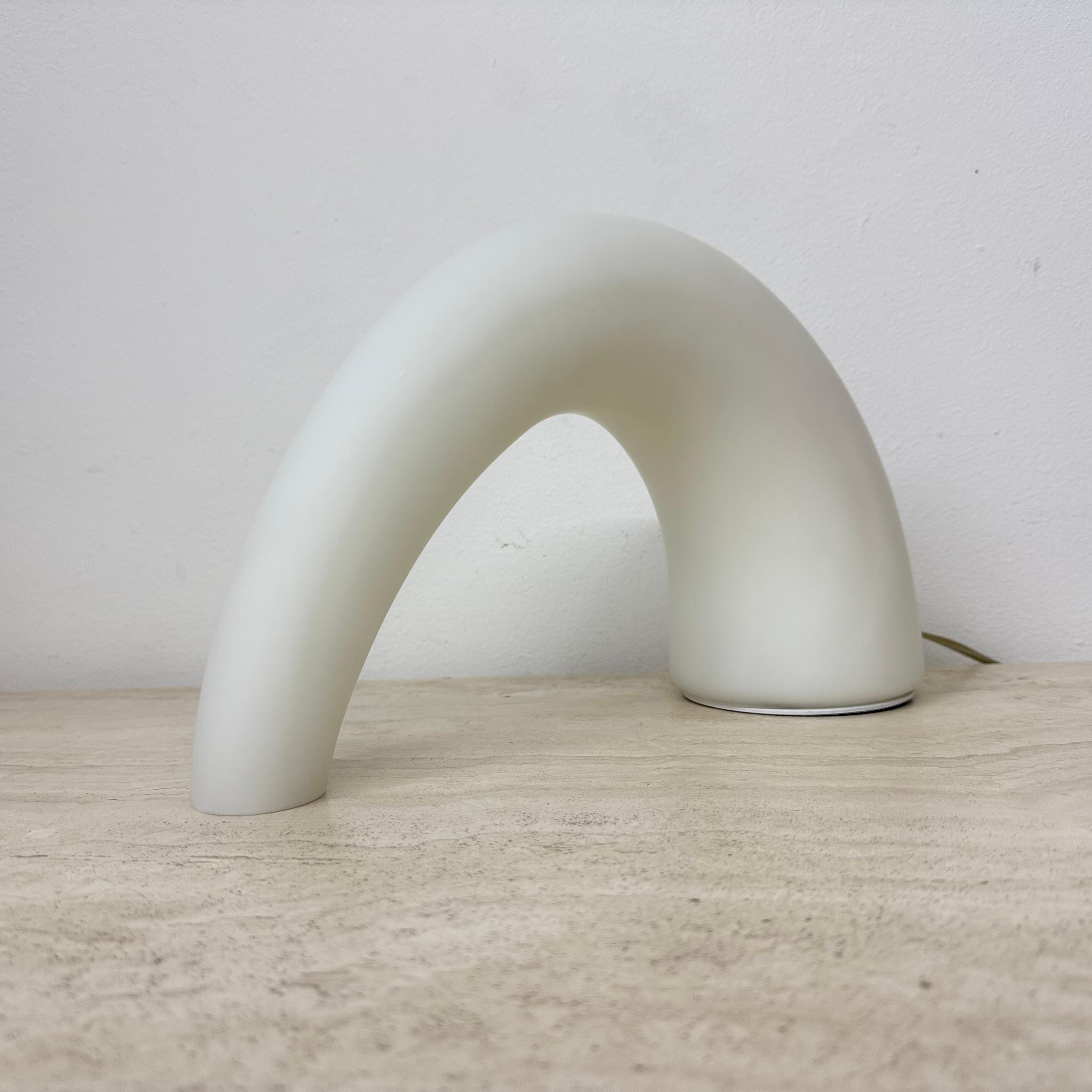 Fontana Arte Thor, lampada da tavolo in vetro, anni '80, Italia in vendita 10