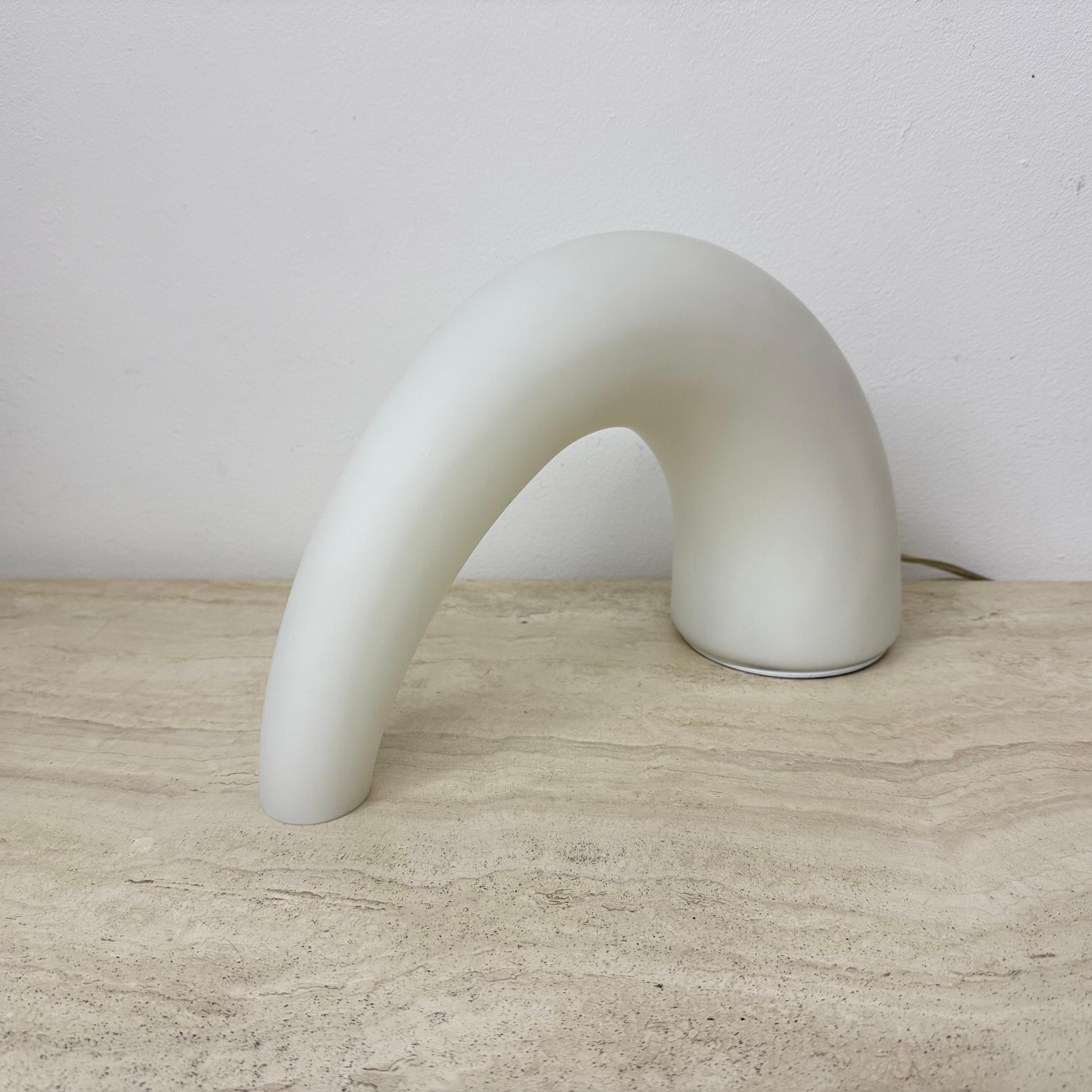 Fontana Arte Thor, lampada da tavolo in vetro, anni '80, Italia in vendita 11