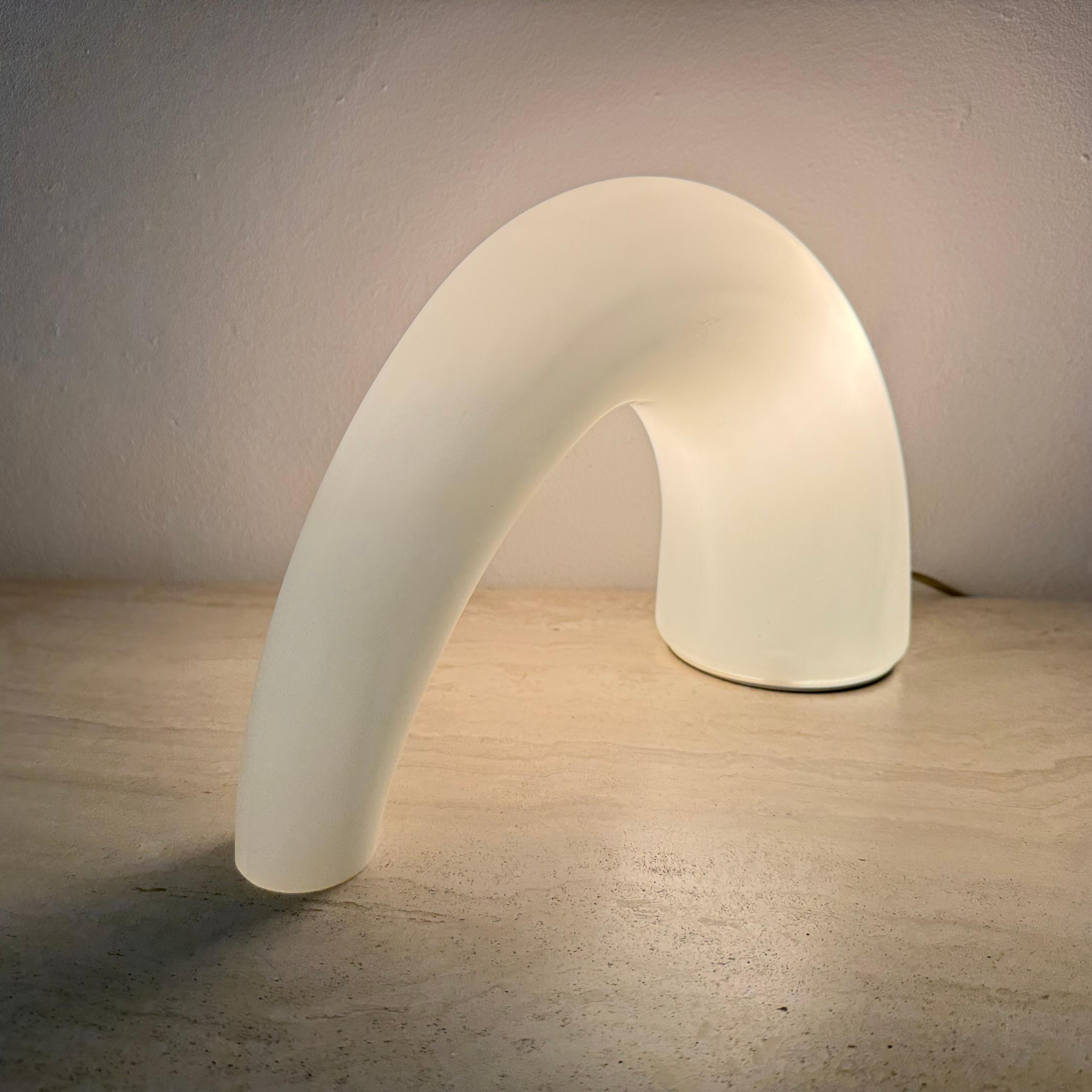 Fontana Arte Thor, lampada da tavolo in vetro, anni '80, Italia in vendita 1