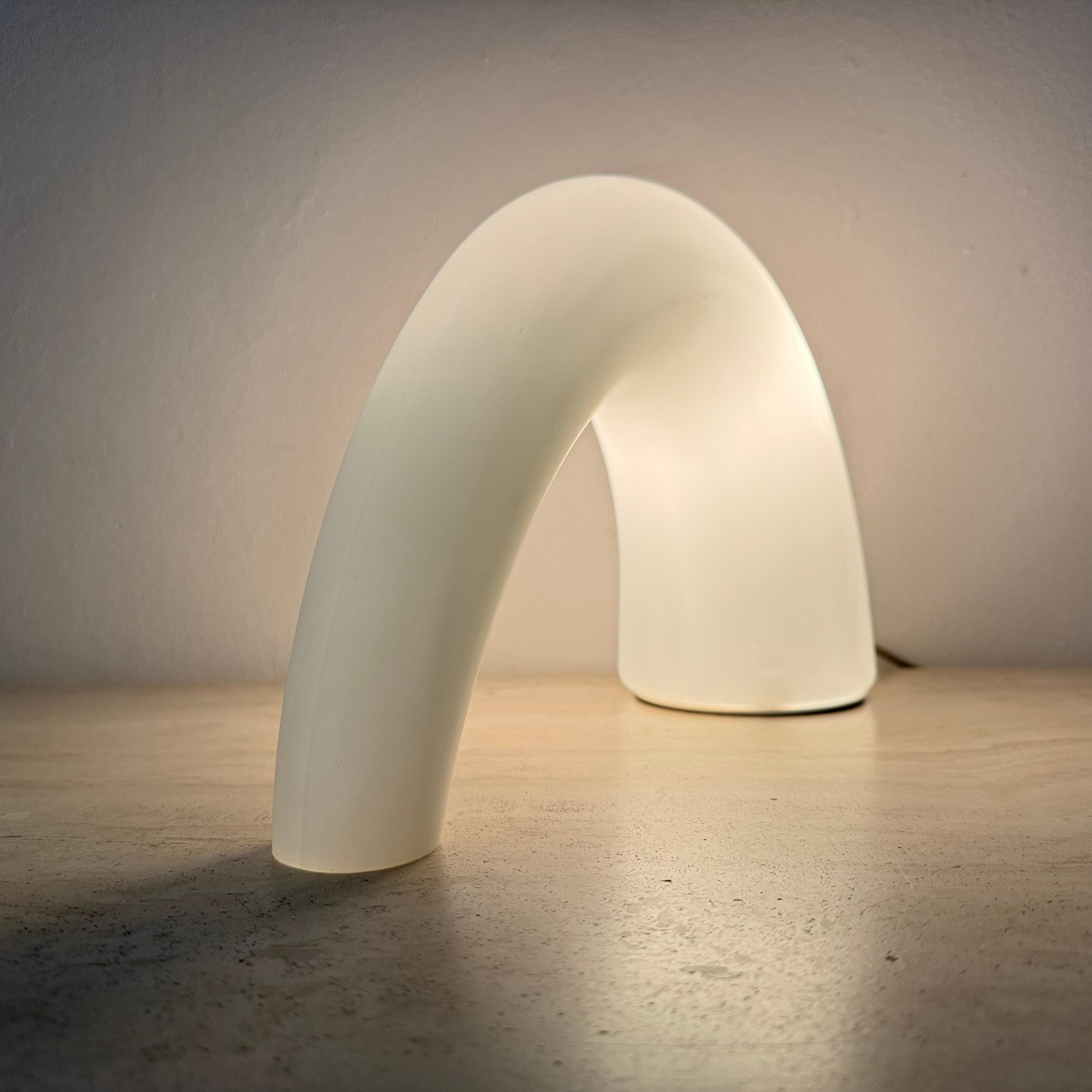 Fontana Arte Thor, lampada da tavolo in vetro, anni '80, Italia in vendita 2