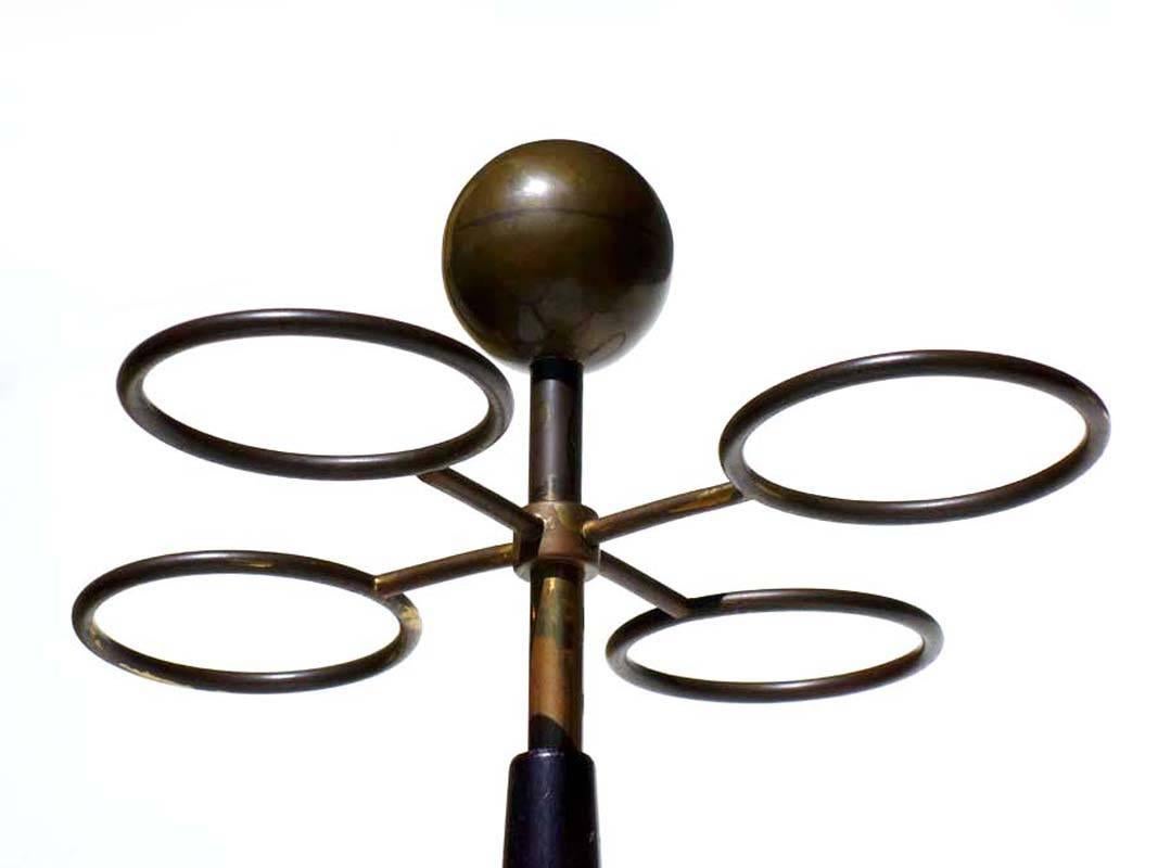 Schirmständer aus Kristall und Messing, Italienisches Design, 1930er-1940er Jahre, von Fontana Arte (Mitte des 20. Jahrhunderts) im Angebot