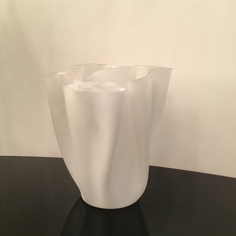 Fontana Arte Vase Glass 1950 Italy For Sale at 1stDibs