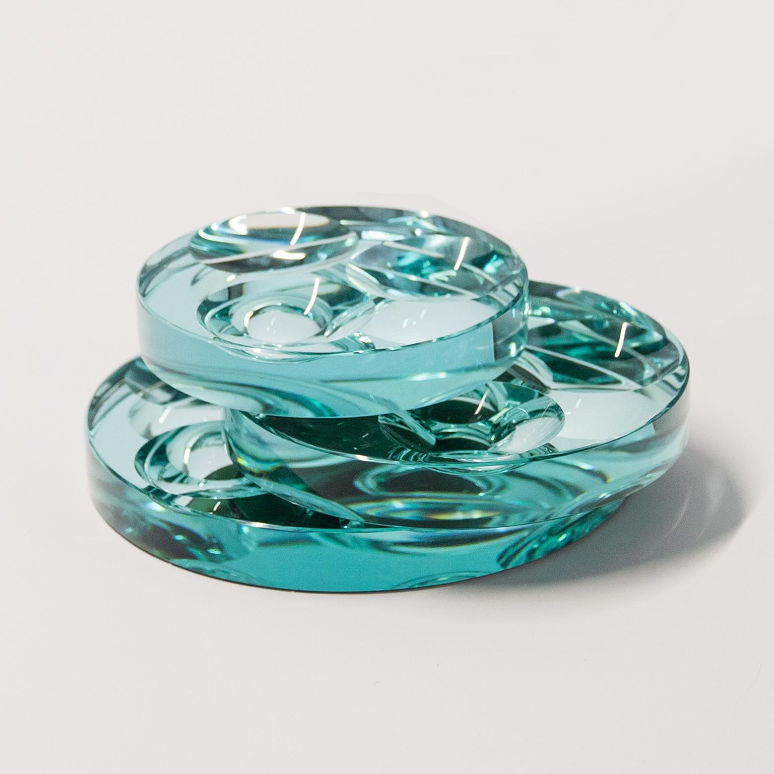Set von 3 Fontana Arte Vide Poche-Glasschalen, 1960 im Angebot 2