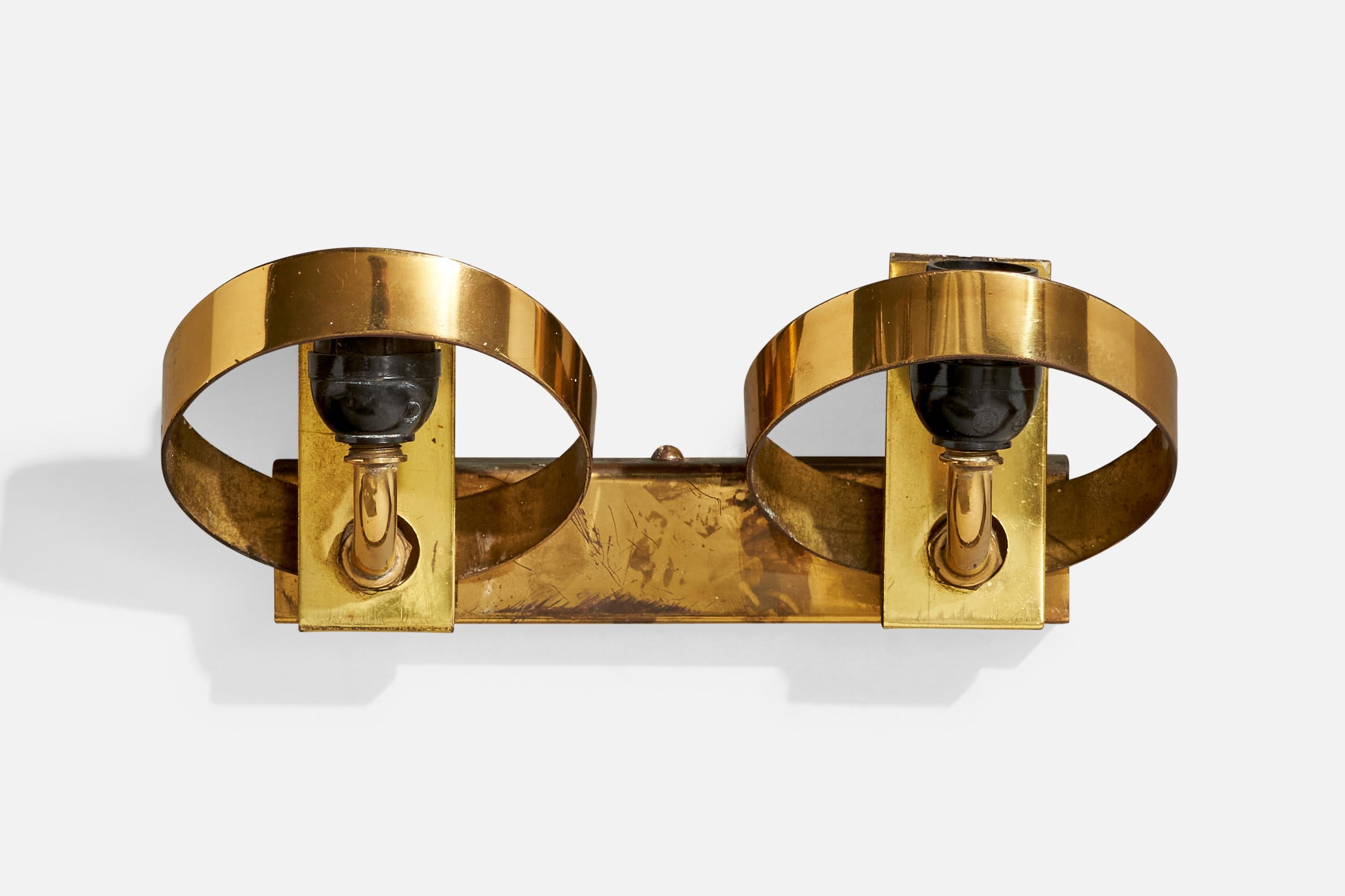 Fontana Arte, Applique, Ottone, Vetro, Italia, anni '50 in vendita 3