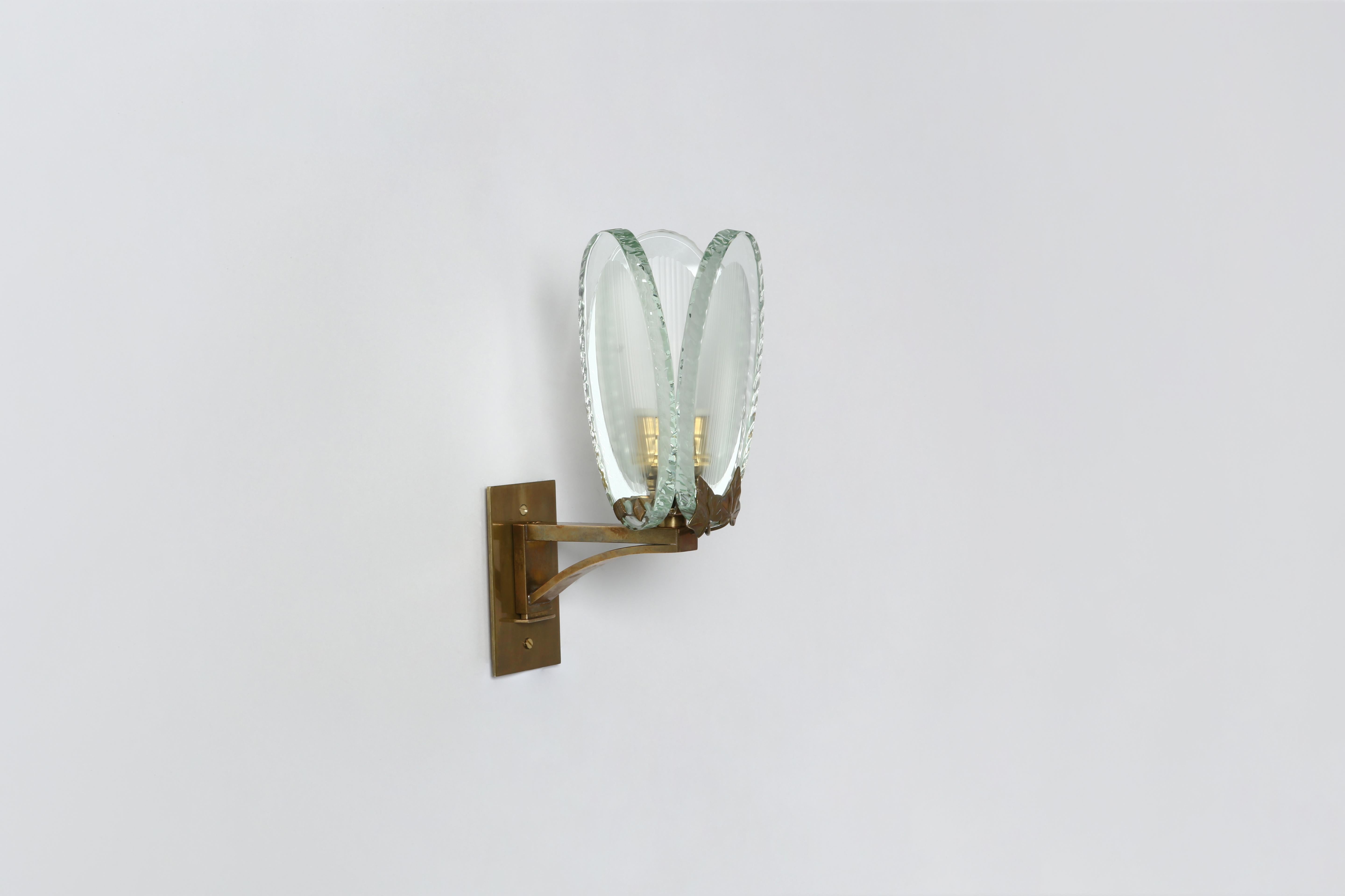 Fontana Arte Wandleuchte ca. 1960er Jahre (Moderne der Mitte des Jahrhunderts)