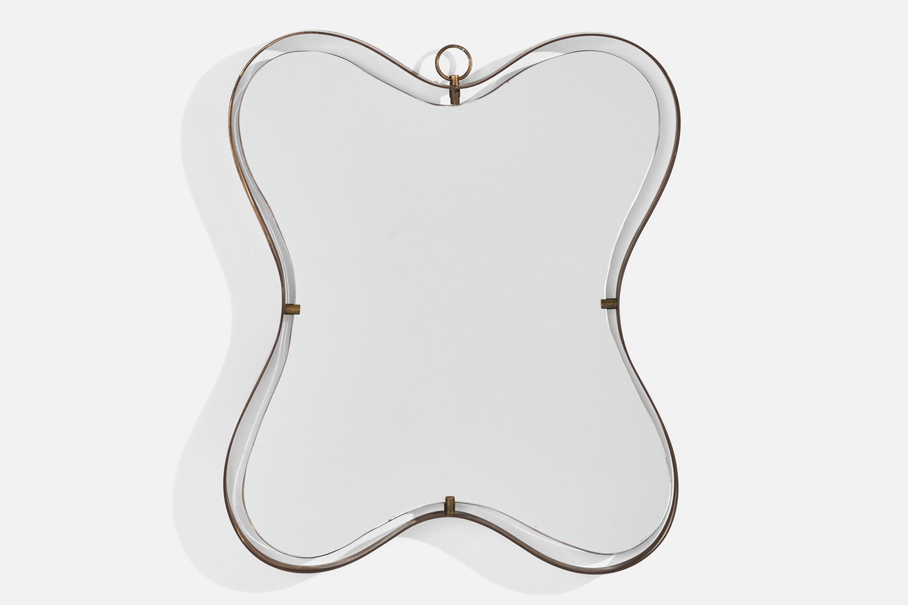 Fontana Arte, Specchio da parete, Ottone, Vetro, Italia, anni '40
