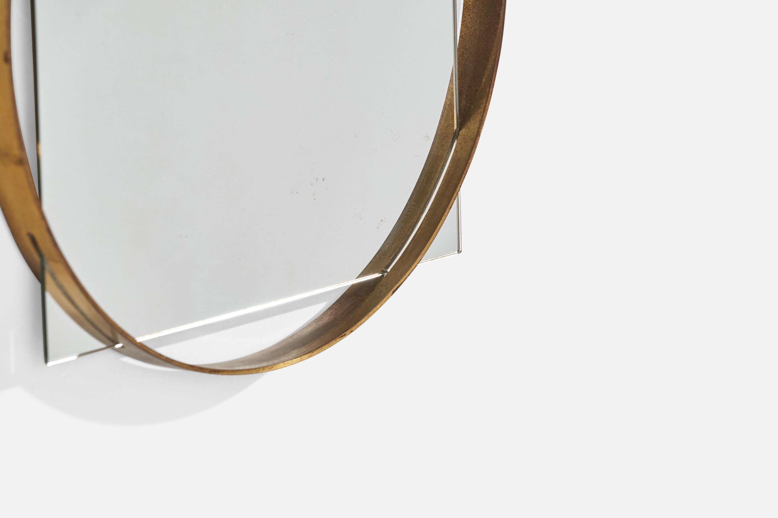 Fontana Arte, Specchio da parete, Ottone, Italia, anni '40 in vendita 1