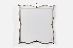 Fontana Arte, Specchio da parete, Ottone, Italia, anni '40