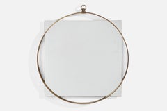 Fontana Arte, Wall Mirror, Brass, Italy, 1940s