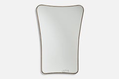 Fontana Arte, Wall Mirror, Brass, Mirror Glass, Italy, 1940s