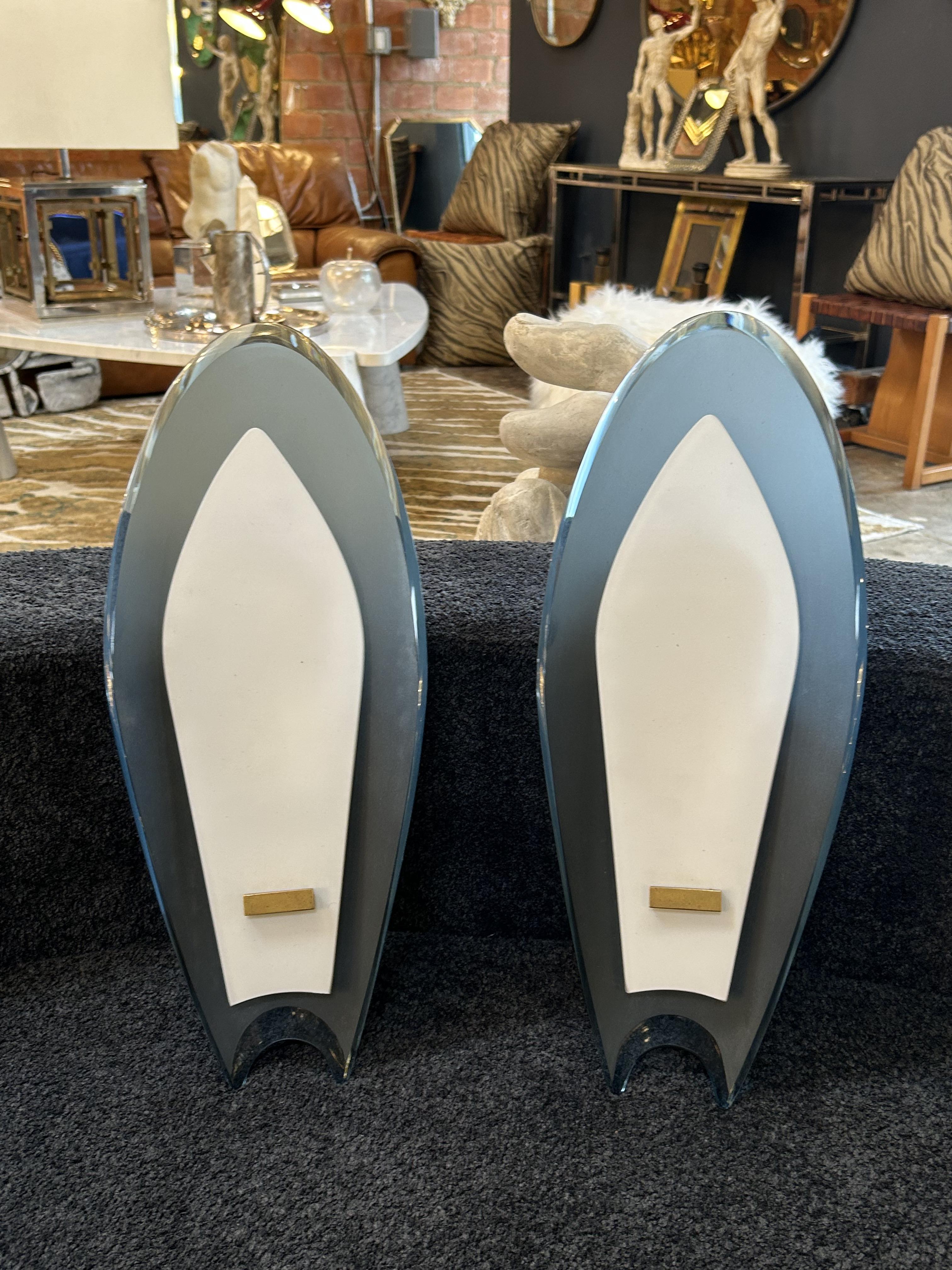 Fontana Arte Wandleuchter von Max Ingrand, Italien, 1960er Jahre im Zustand „Gut“ im Angebot in Los Angeles, CA