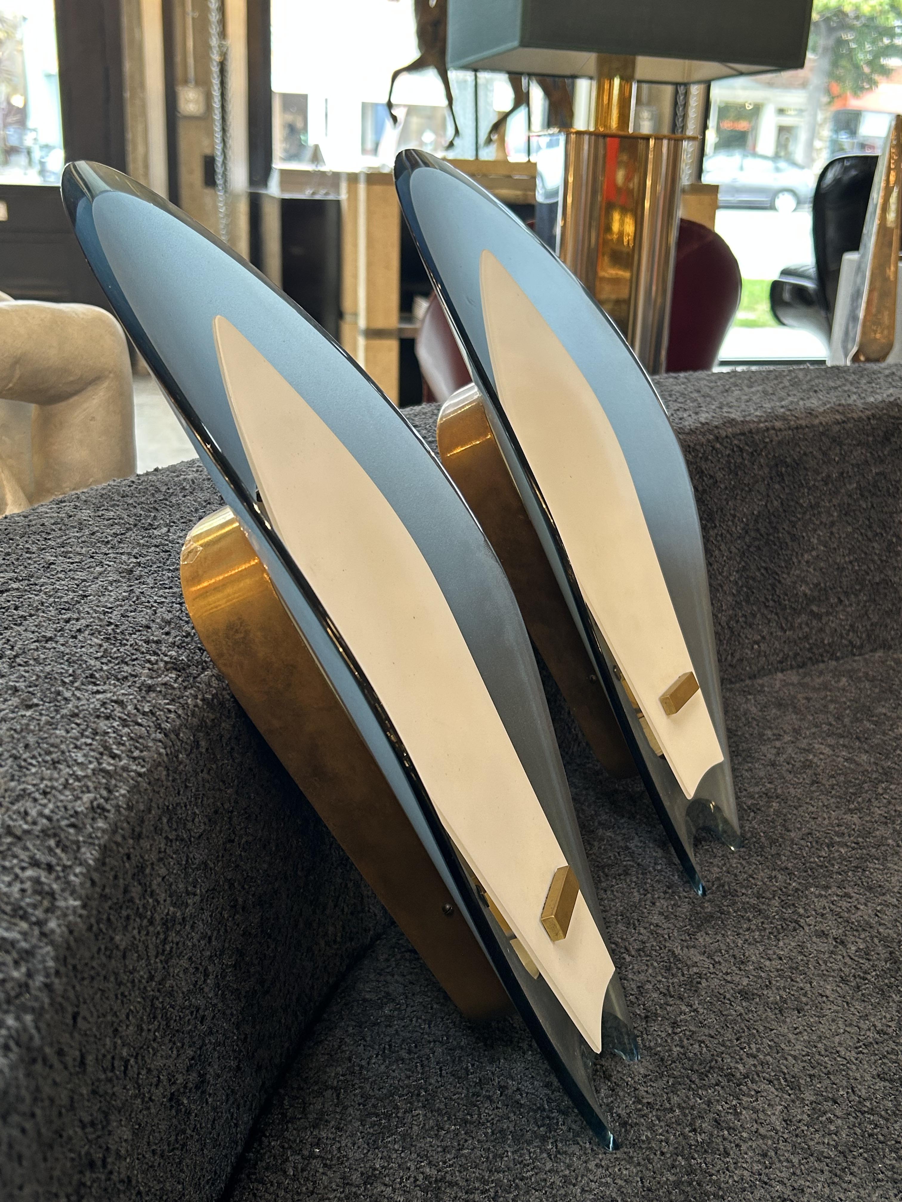 Fontana Arte Wandleuchter von Max Ingrand, Italien, 1960er Jahre (Glaskunst) im Angebot