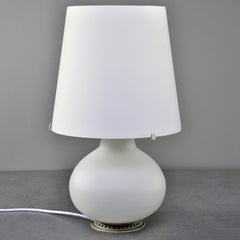 Fontana Arte White Satin Finish All Glass Lamp and Shade