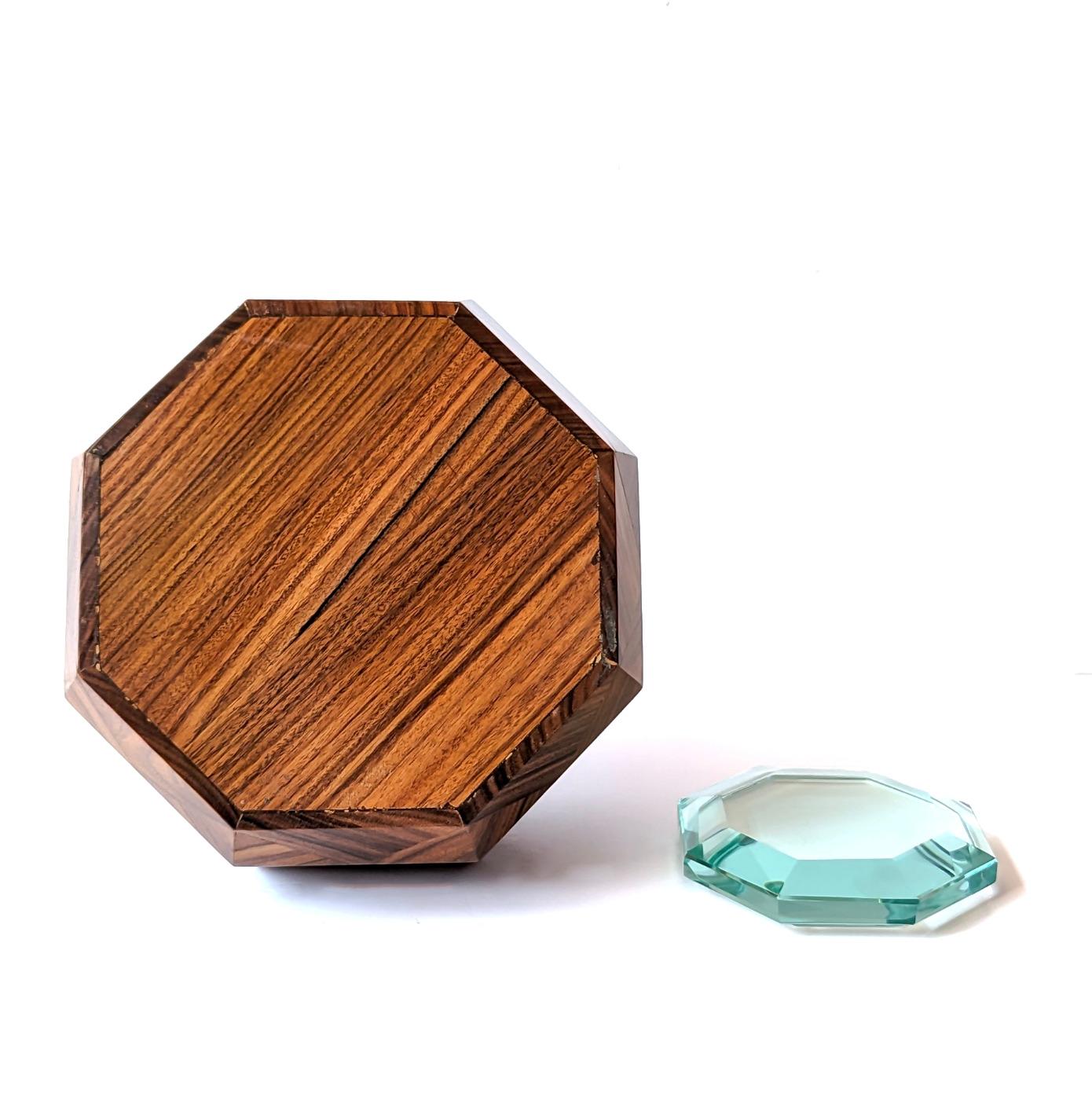 Fontana Arte Wood & Glass Box , Italy / C.1940 In Good Condition For Sale In Montréal, QC